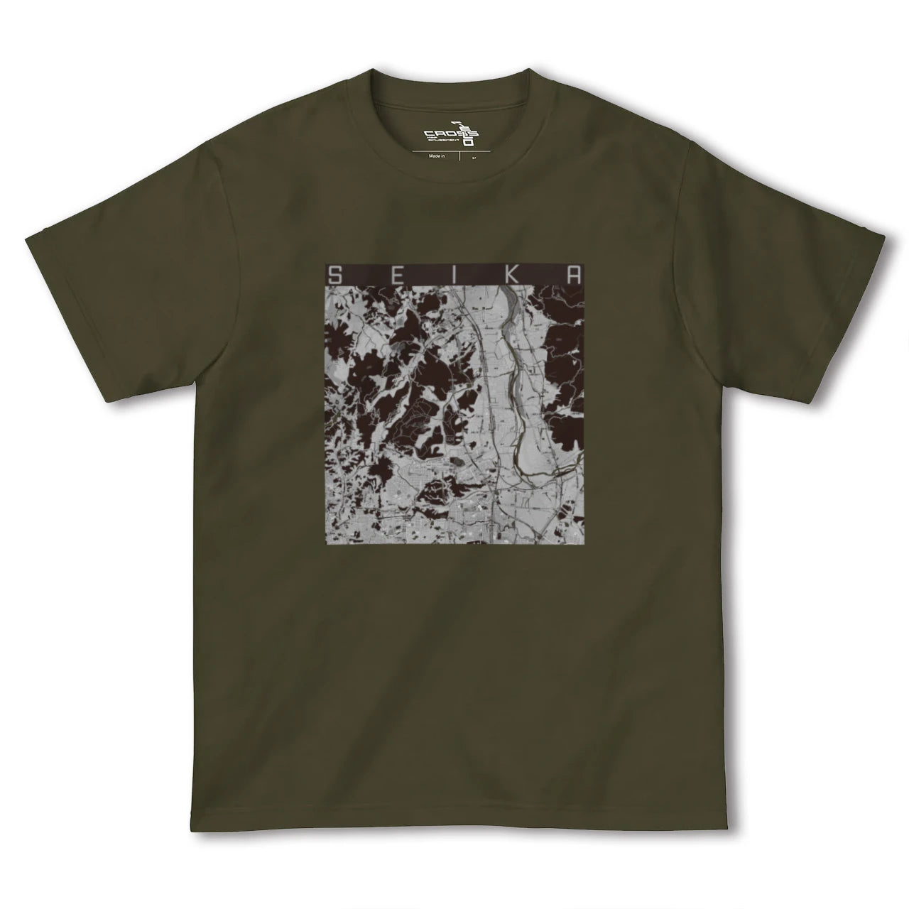 【精華(京都府)】地図柄ヘビーウェイトTシャツ