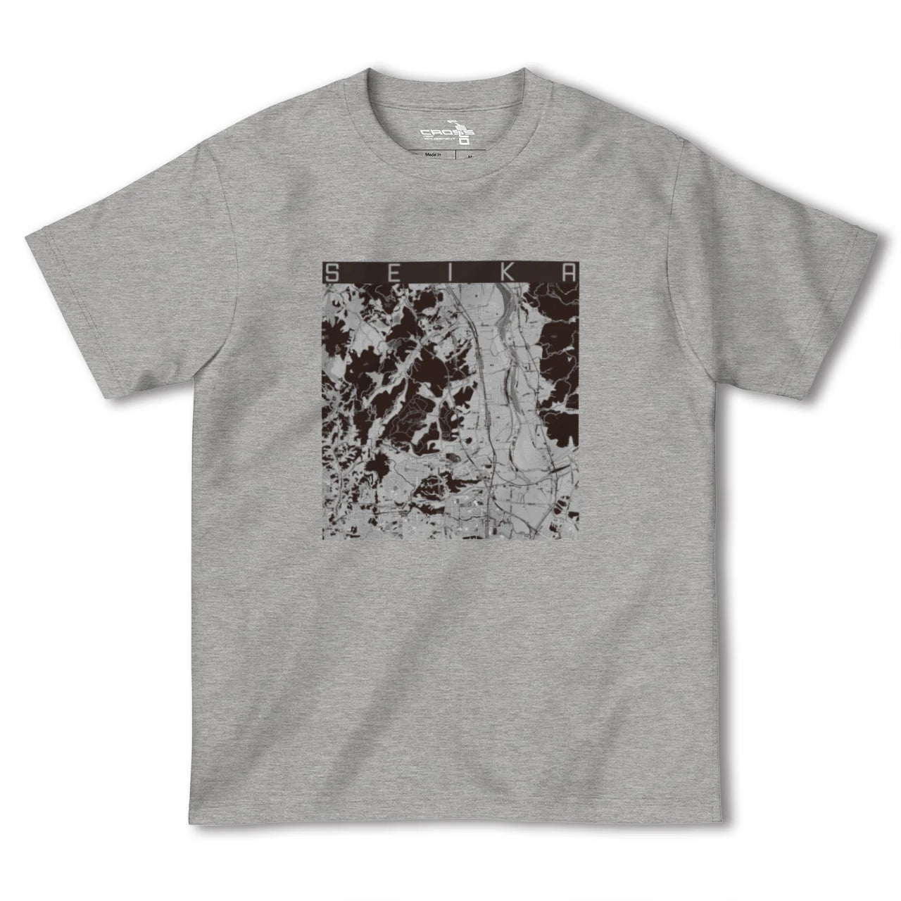 【精華(京都府)】地図柄ヘビーウェイトTシャツ