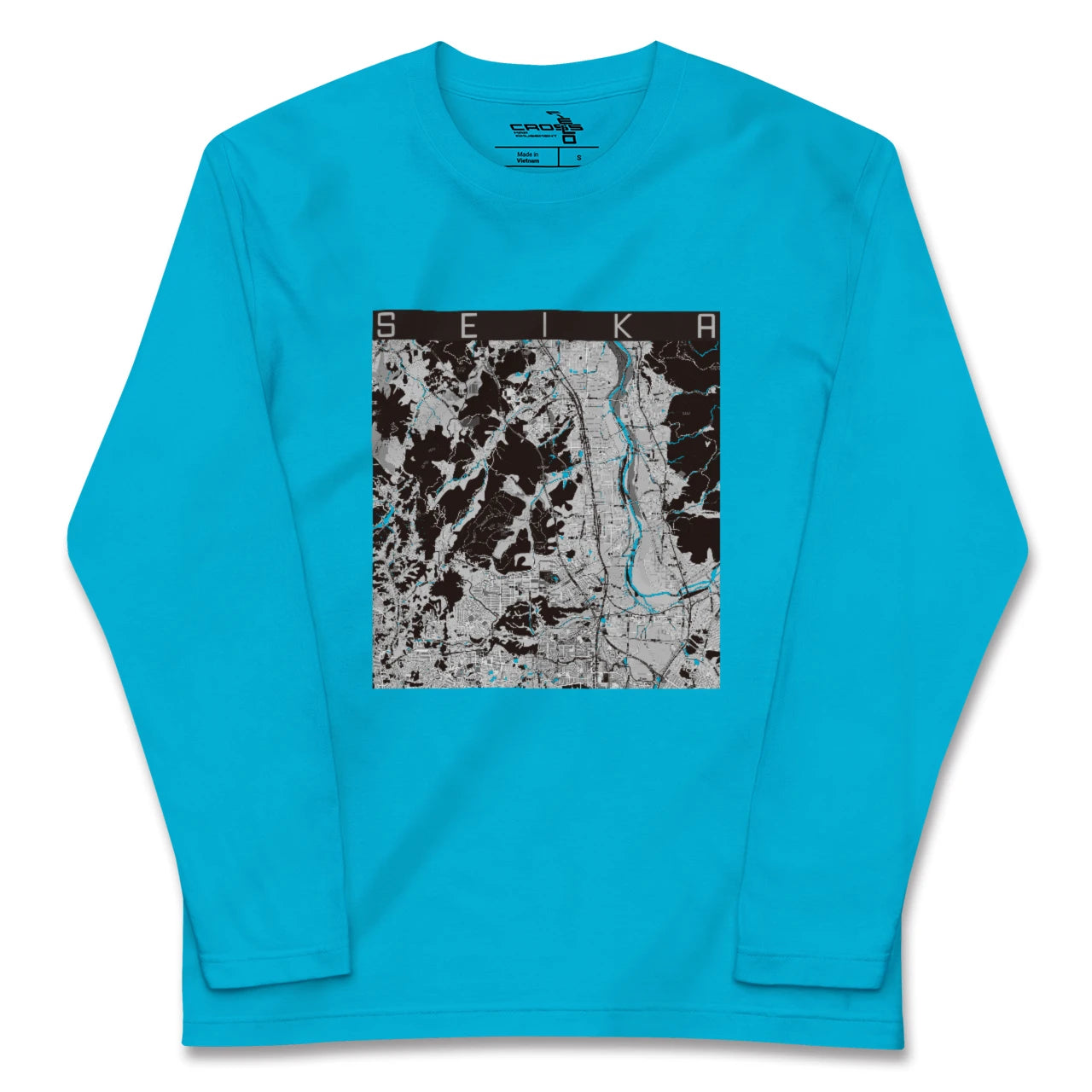 【精華(京都府)】地図柄ロングスリーブTシャツ