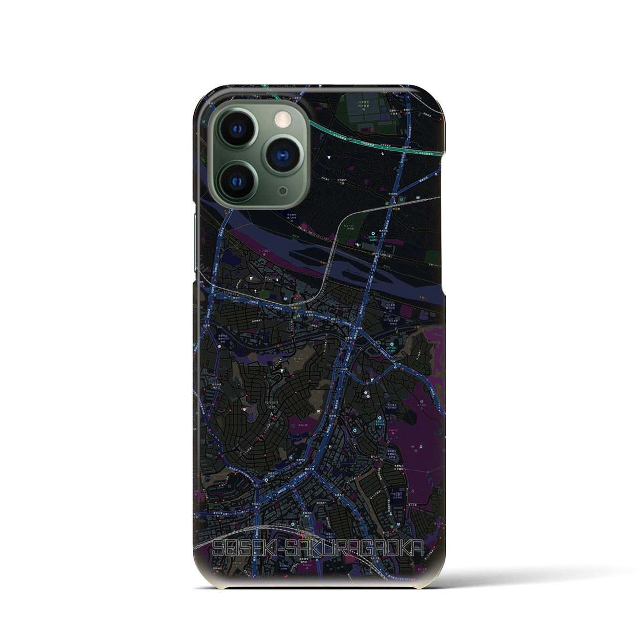 【聖蹟桜ヶ丘(東京都)】地図柄iPhoneケース(バックカバータイプ)