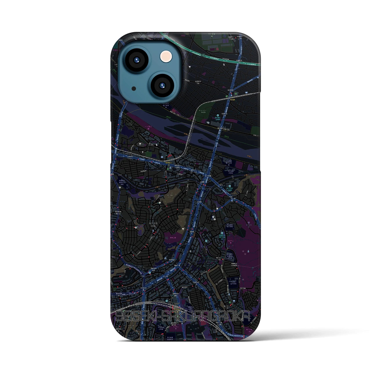 【聖蹟桜ヶ丘(東京都)】地図柄iPhoneケース(バックカバータイプ)