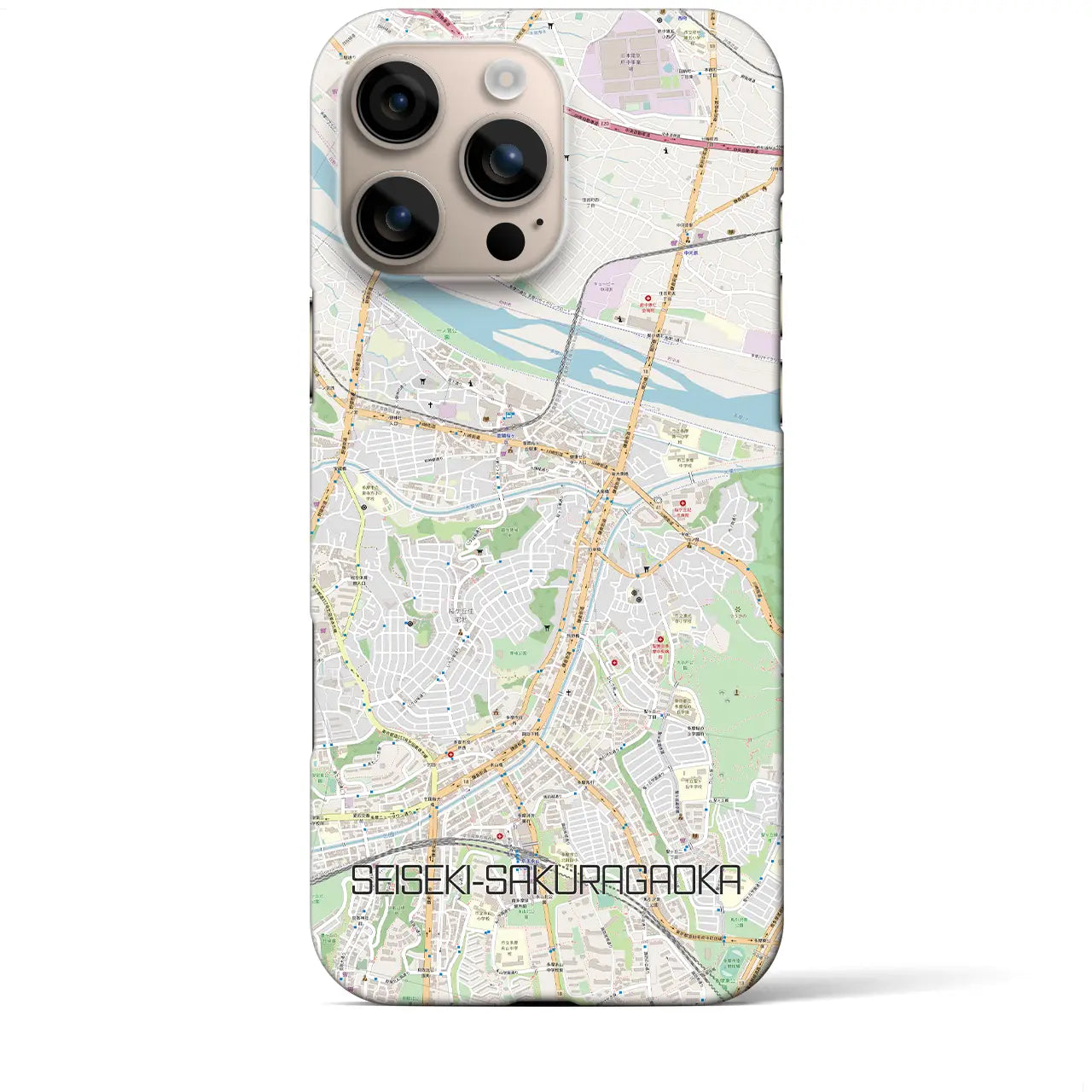 【聖蹟桜ヶ丘(東京都)】地図柄iPhoneケース(バックカバータイプ)