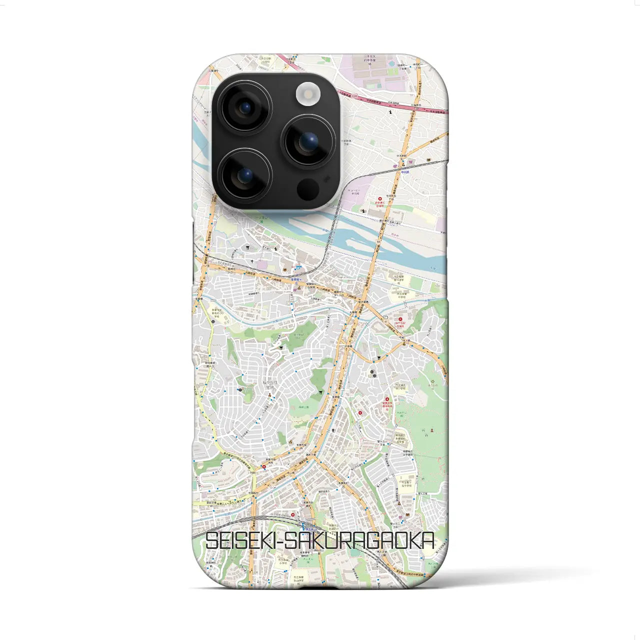 【聖蹟桜ヶ丘(東京都)】地図柄iPhoneケース(バックカバータイプ)