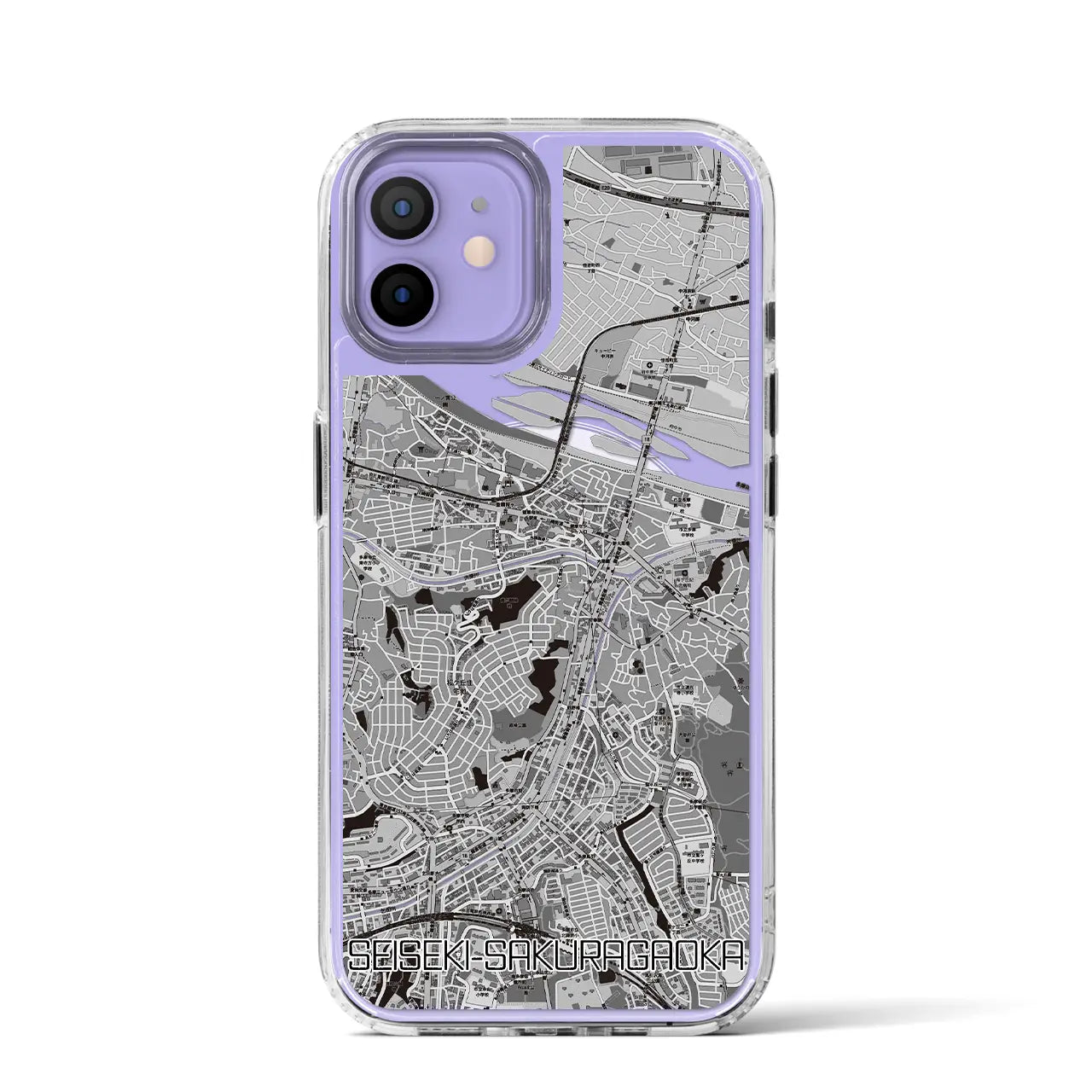 【聖蹟桜ヶ丘(東京都)】地図柄iPhoneケース(MagSafeタイプ)