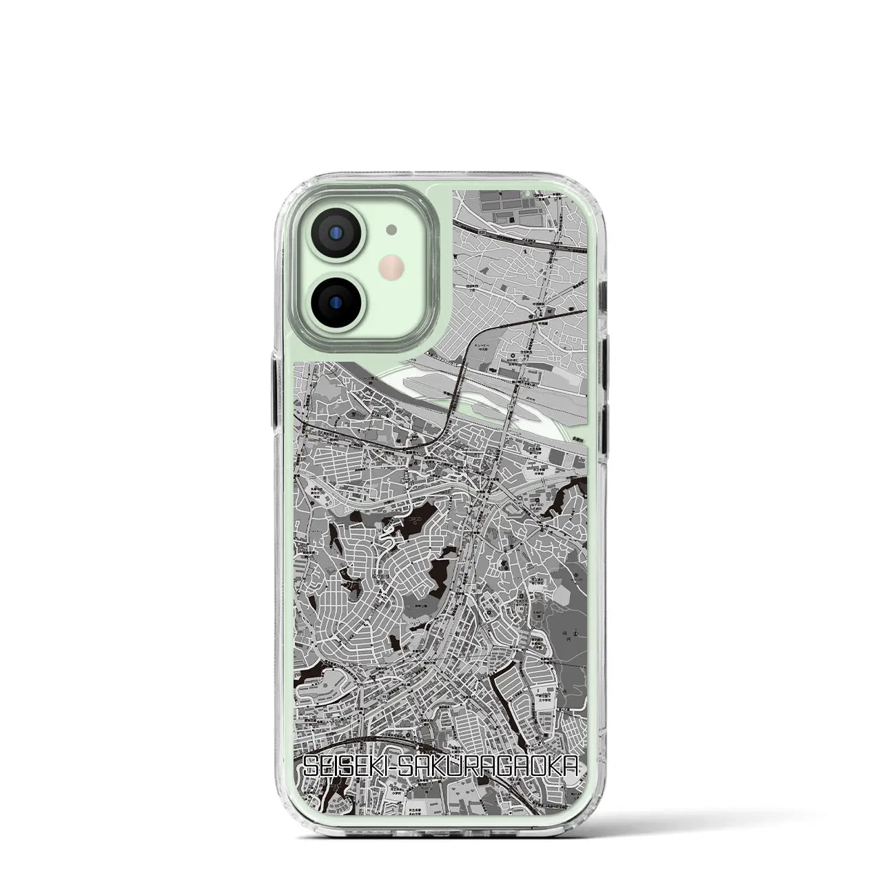 【聖蹟桜ヶ丘(東京都)】地図柄iPhoneケース(MagSafeタイプ)