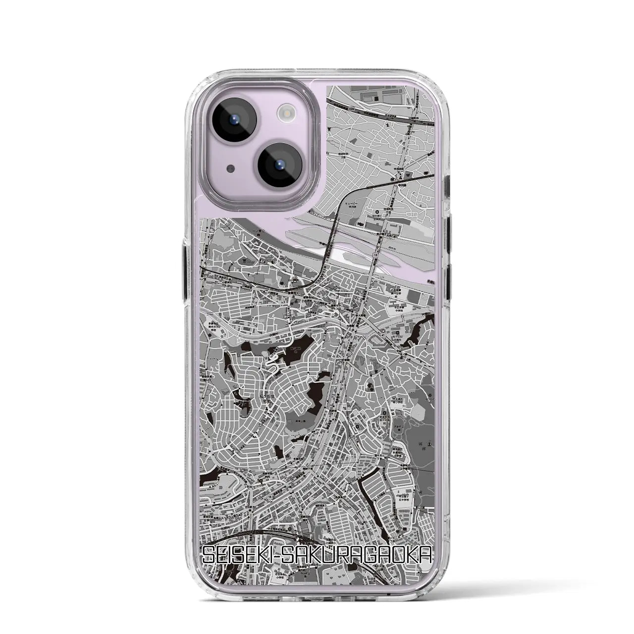 【聖蹟桜ヶ丘(東京都)】地図柄iPhoneケース(MagSafeタイプ)
