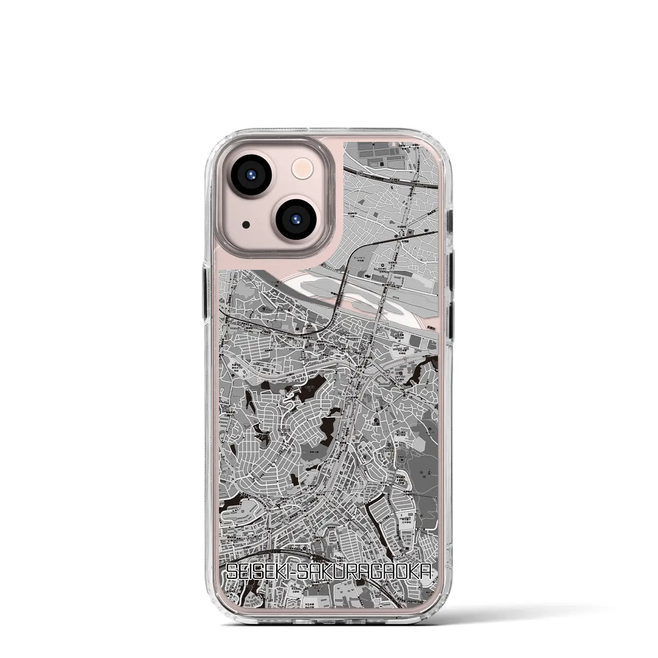 【聖蹟桜ヶ丘(東京都)】地図柄iPhoneケース(MagSafeタイプ)