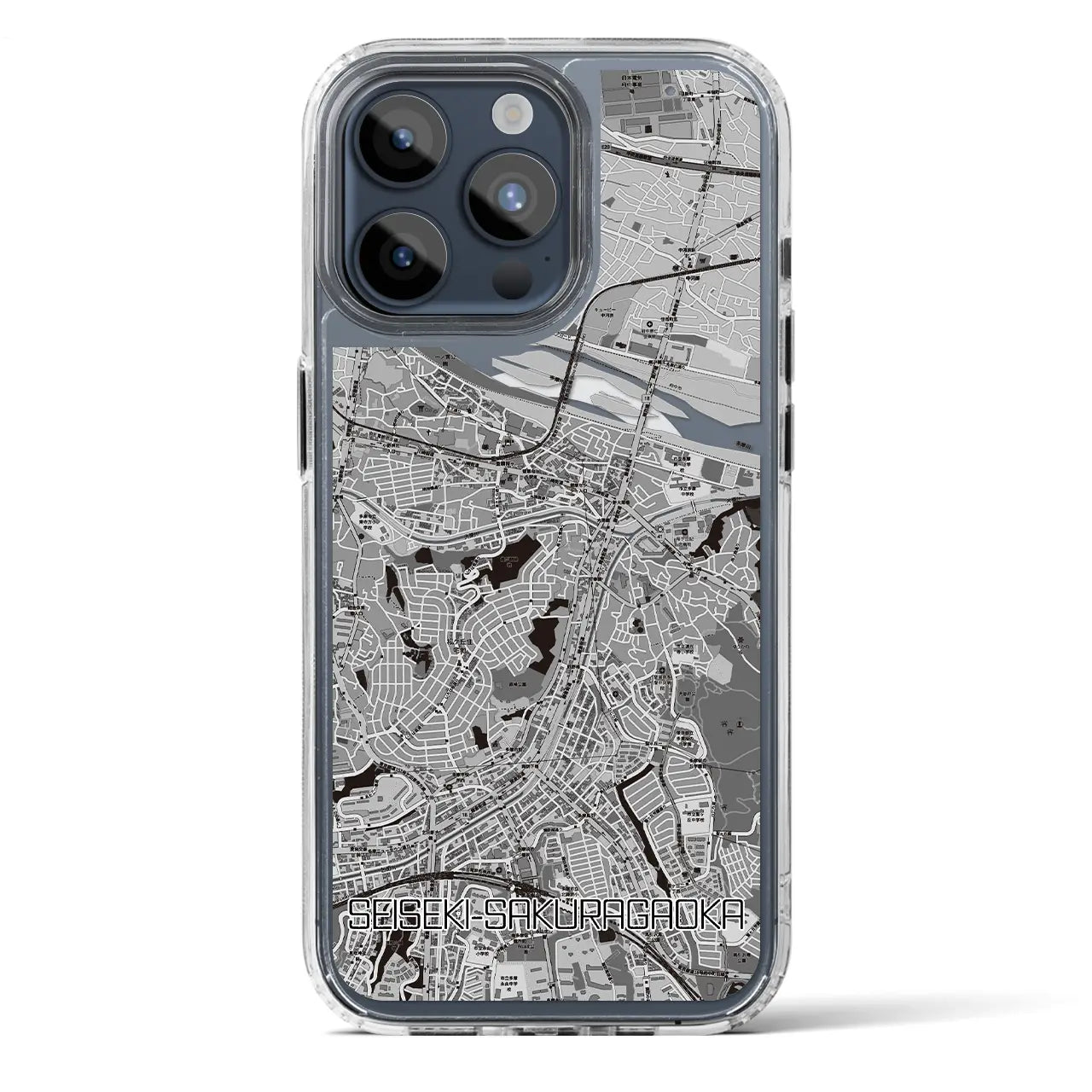 【聖蹟桜ヶ丘(東京都)】地図柄iPhoneケース(MagSafeタイプ)