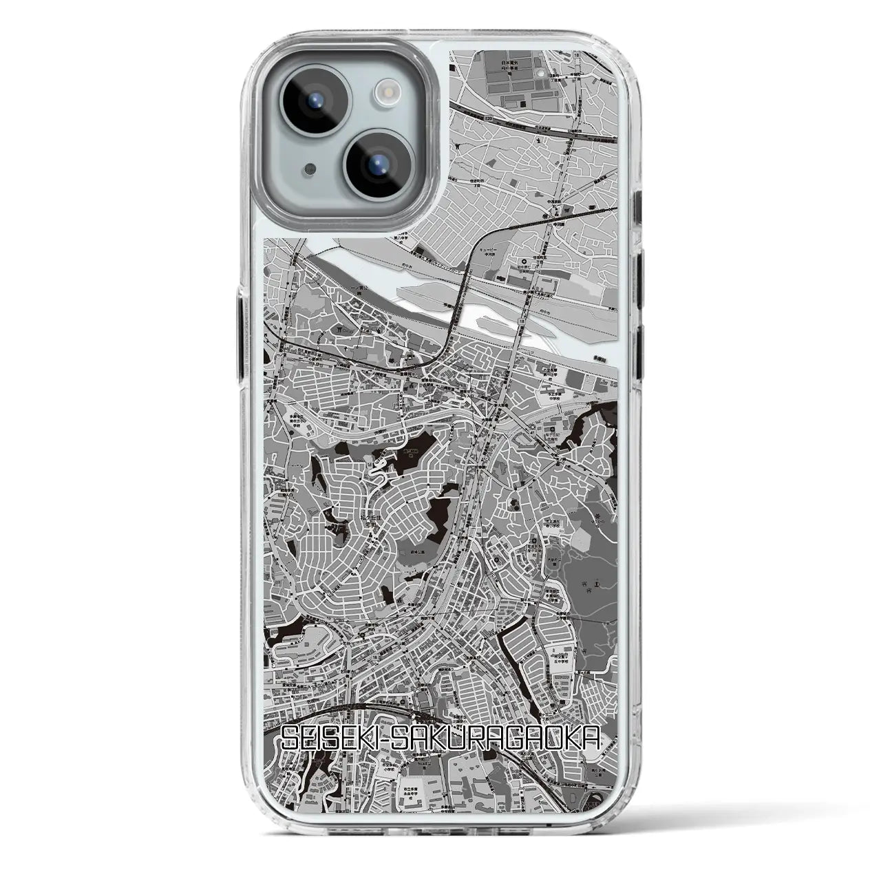 【聖蹟桜ヶ丘(東京都)】地図柄iPhoneケース(MagSafeタイプ)