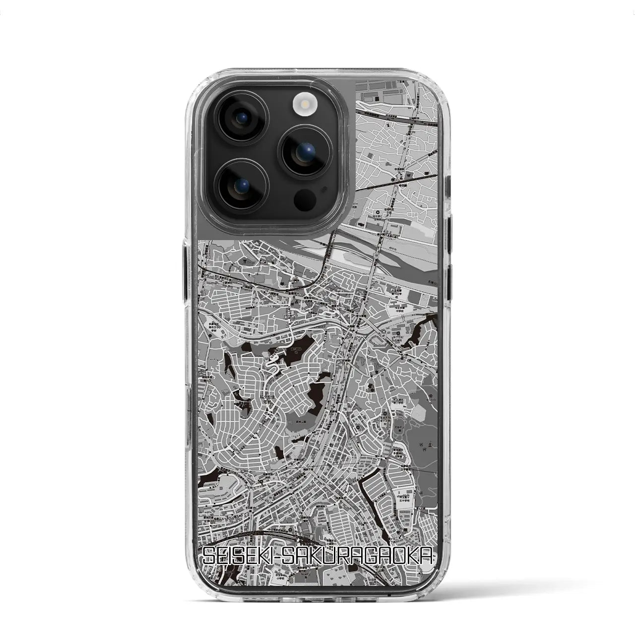 【聖蹟桜ヶ丘(東京都)】地図柄iPhoneケース(MagSafeタイプ)