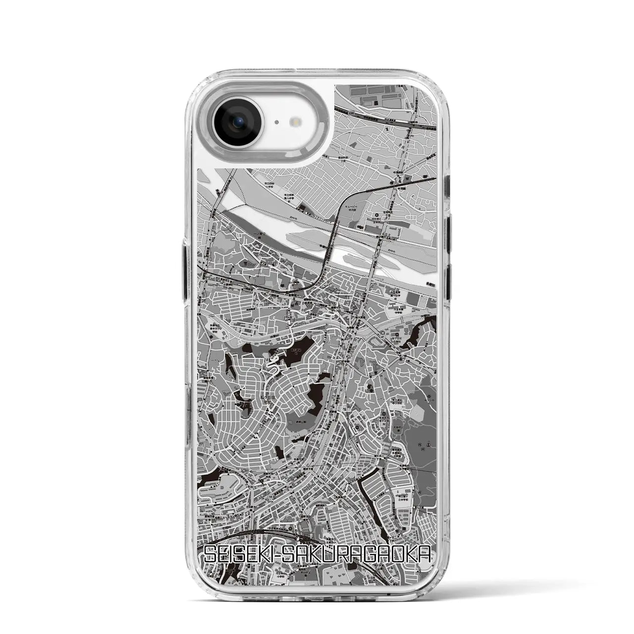 【聖蹟桜ヶ丘(東京都)】地図柄iPhoneケース(MagSafeタイプ)