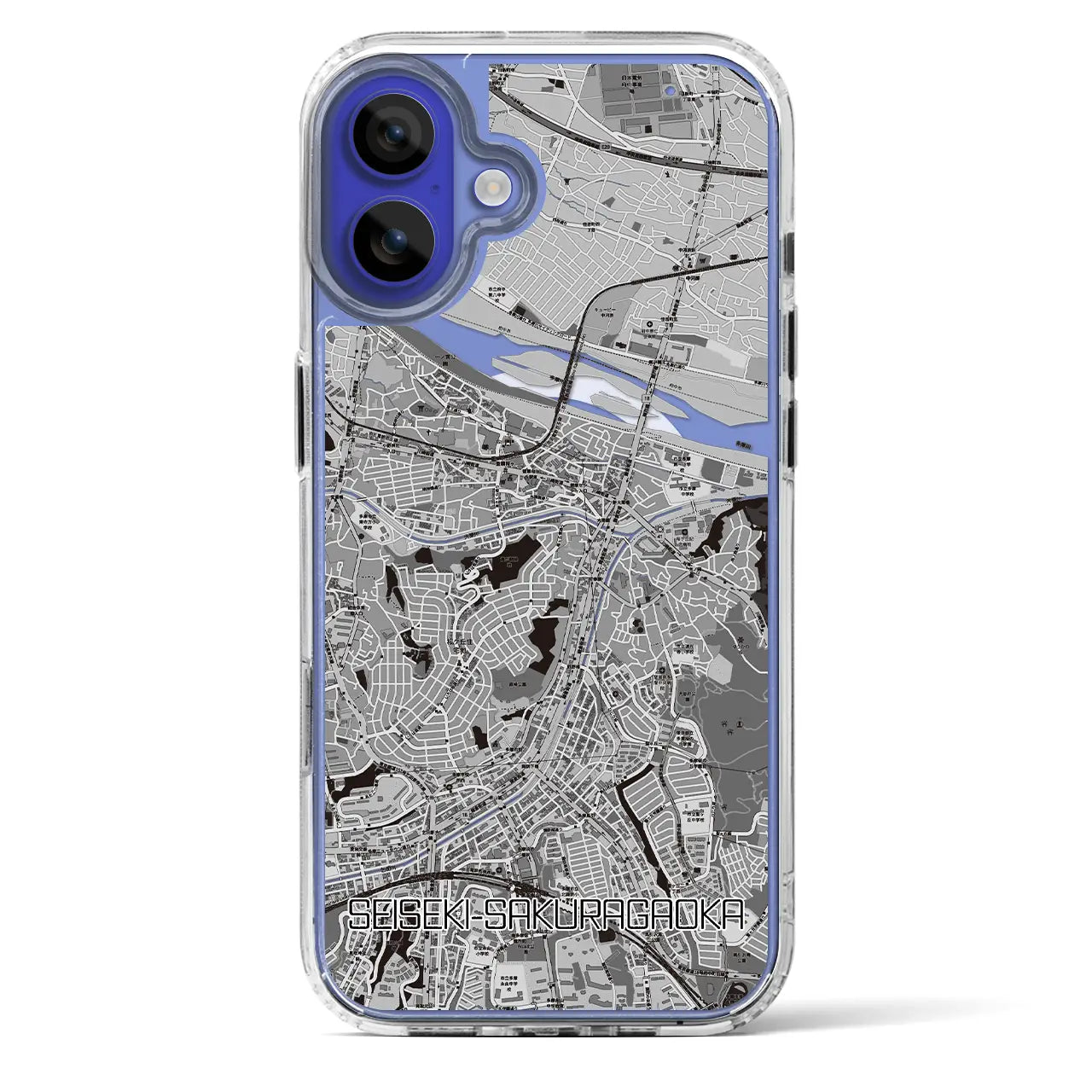 【聖蹟桜ヶ丘(東京都)】地図柄iPhoneケース(MagSafeタイプ)