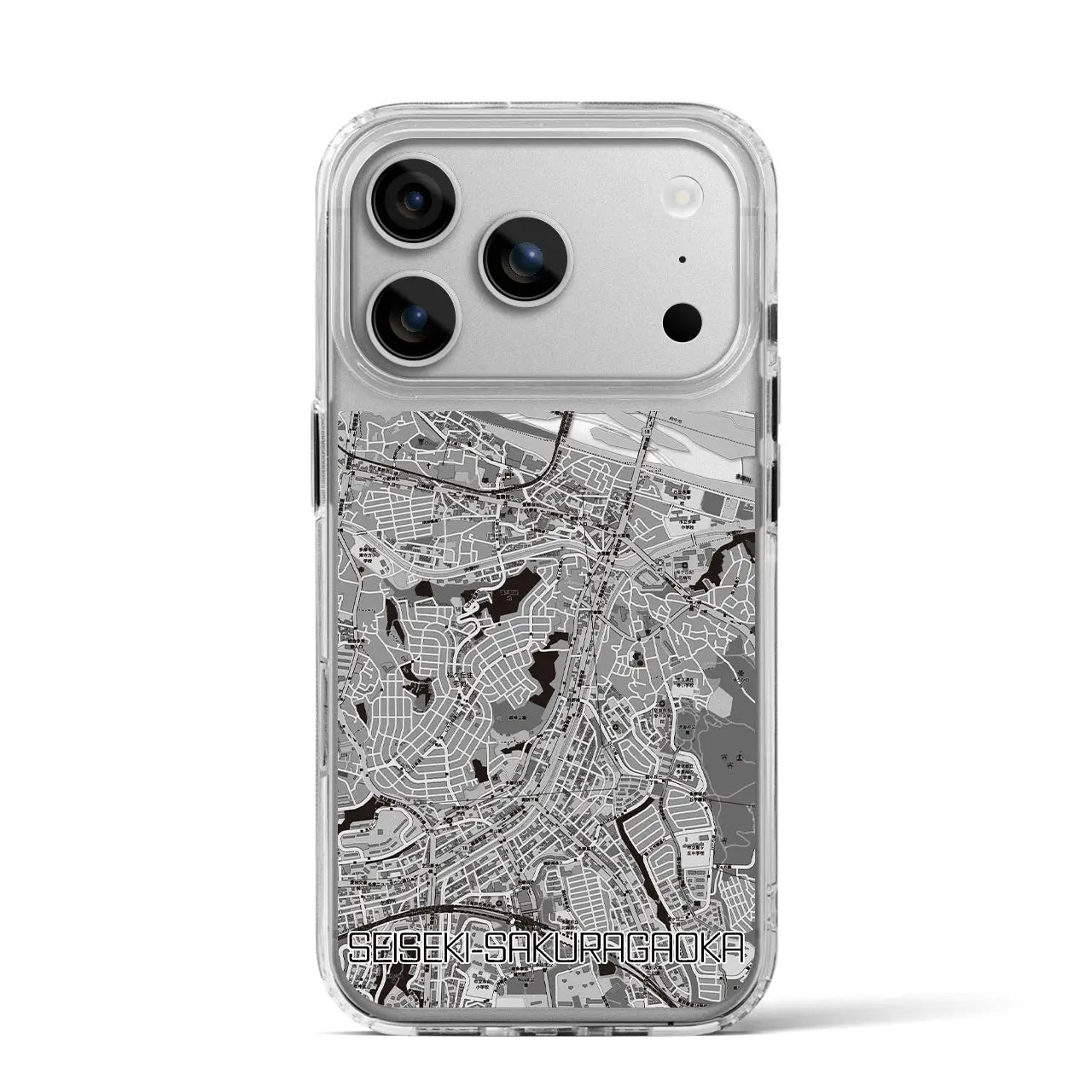 【聖蹟桜ヶ丘(東京都)】地図柄iPhoneケース(MagSafeタイプ)
