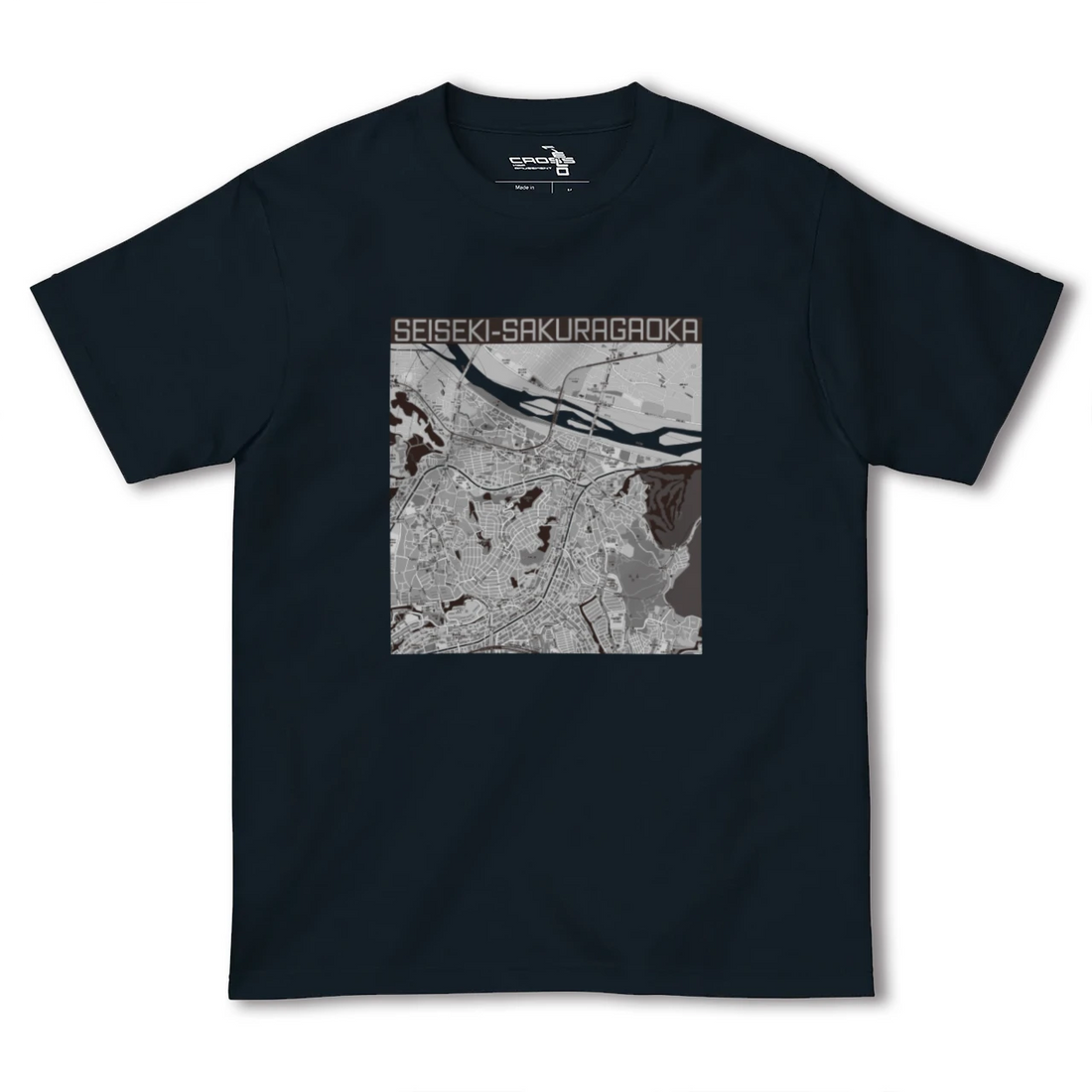 【聖蹟桜ヶ丘(東京都)】地図柄ヘビーウェイトTシャツ