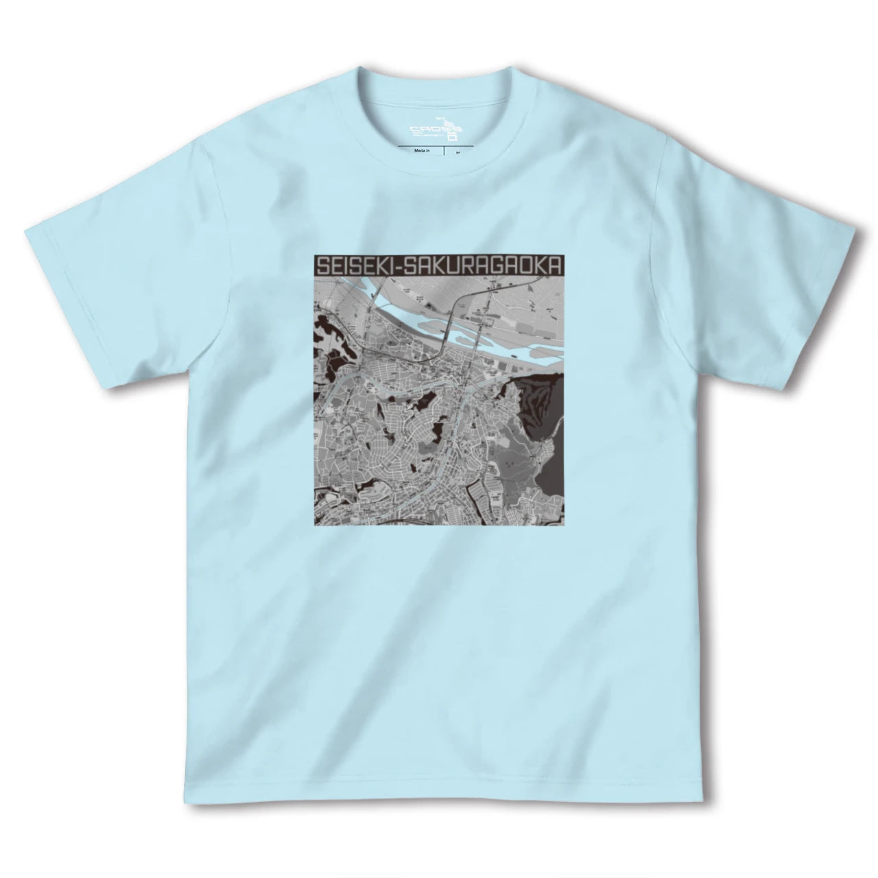 【聖蹟桜ヶ丘(東京都)】地図柄ヘビーウェイトTシャツ