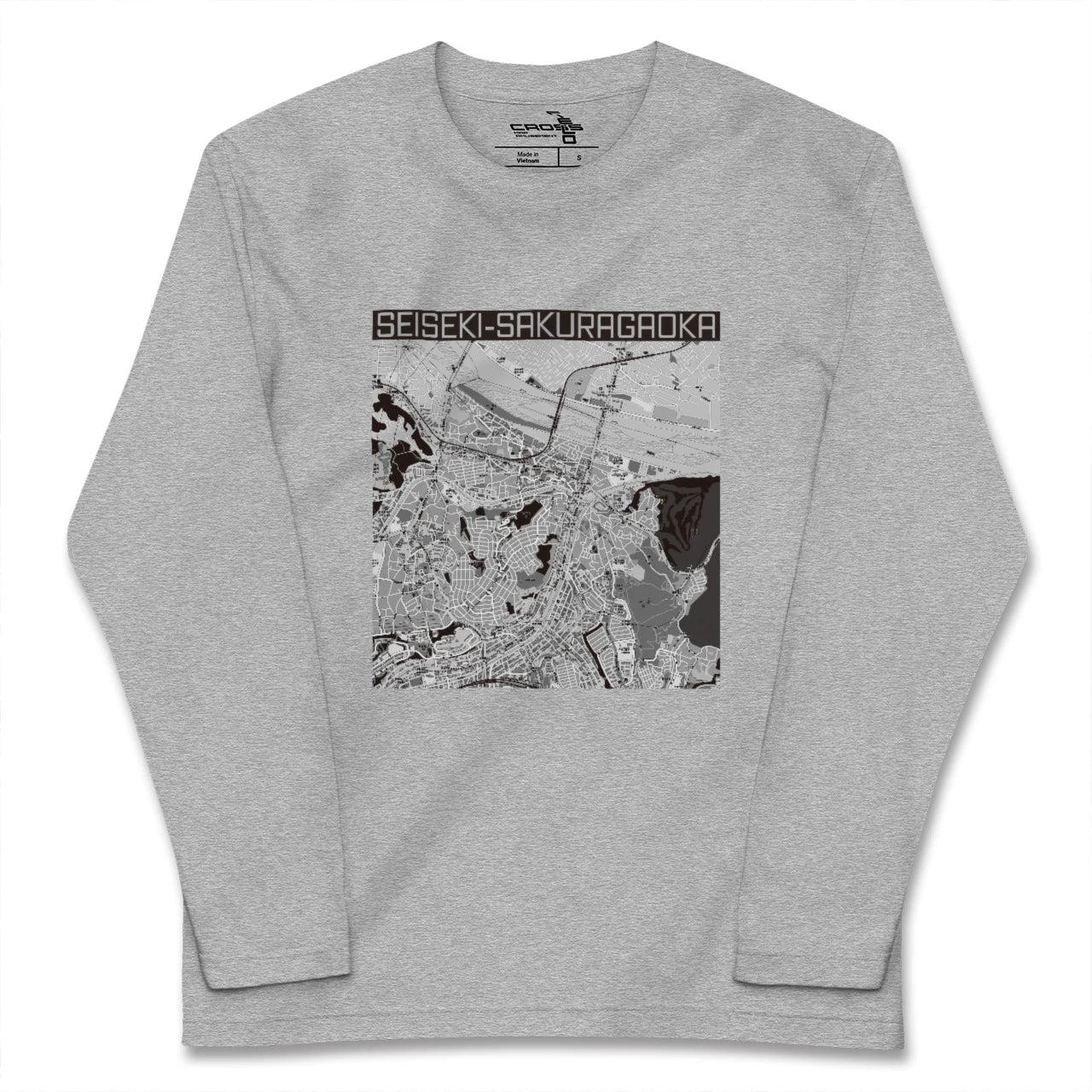 【聖蹟桜ヶ丘(東京都)】地図柄ロングスリーブTシャツ