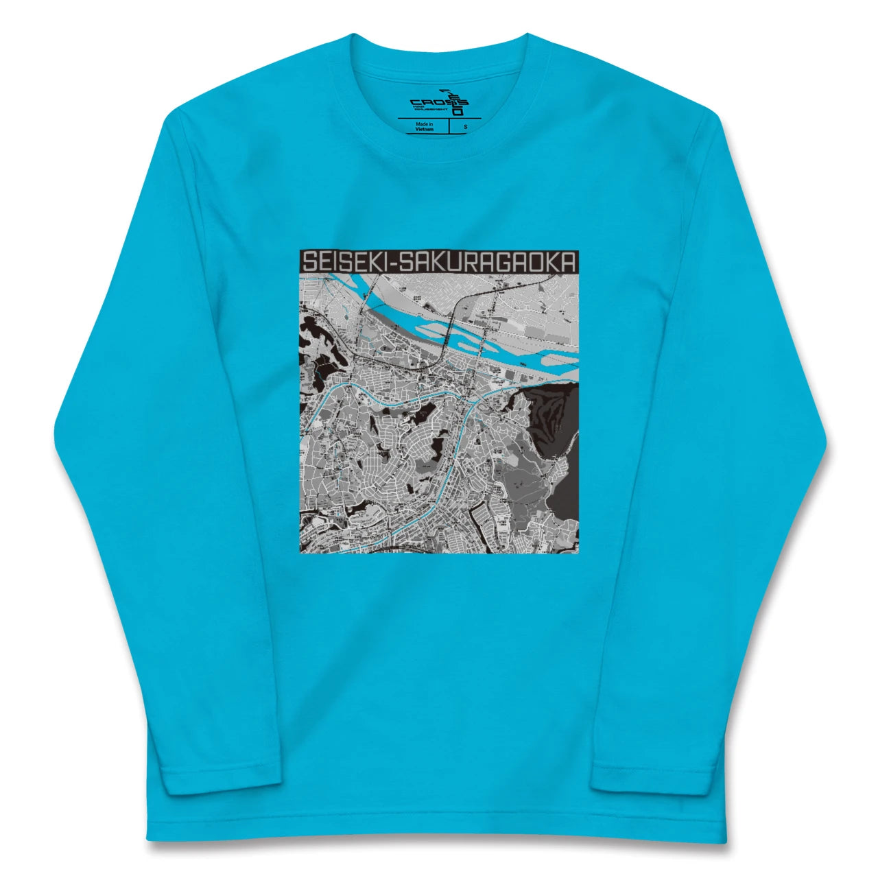 【聖蹟桜ヶ丘(東京都)】地図柄ロングスリーブTシャツ