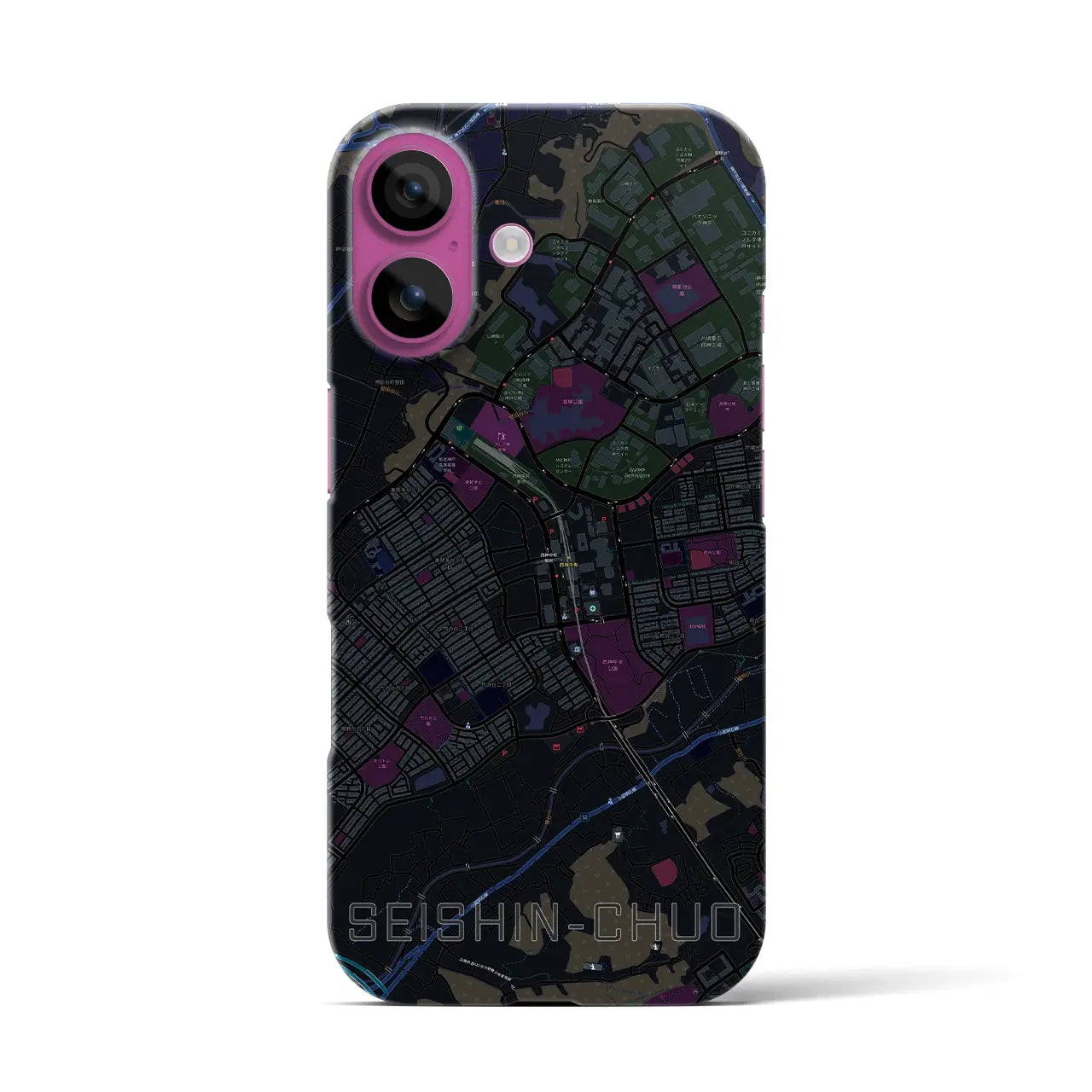 【西神中央(兵庫県)】地図柄iPhoneケース(バックカバータイプ)