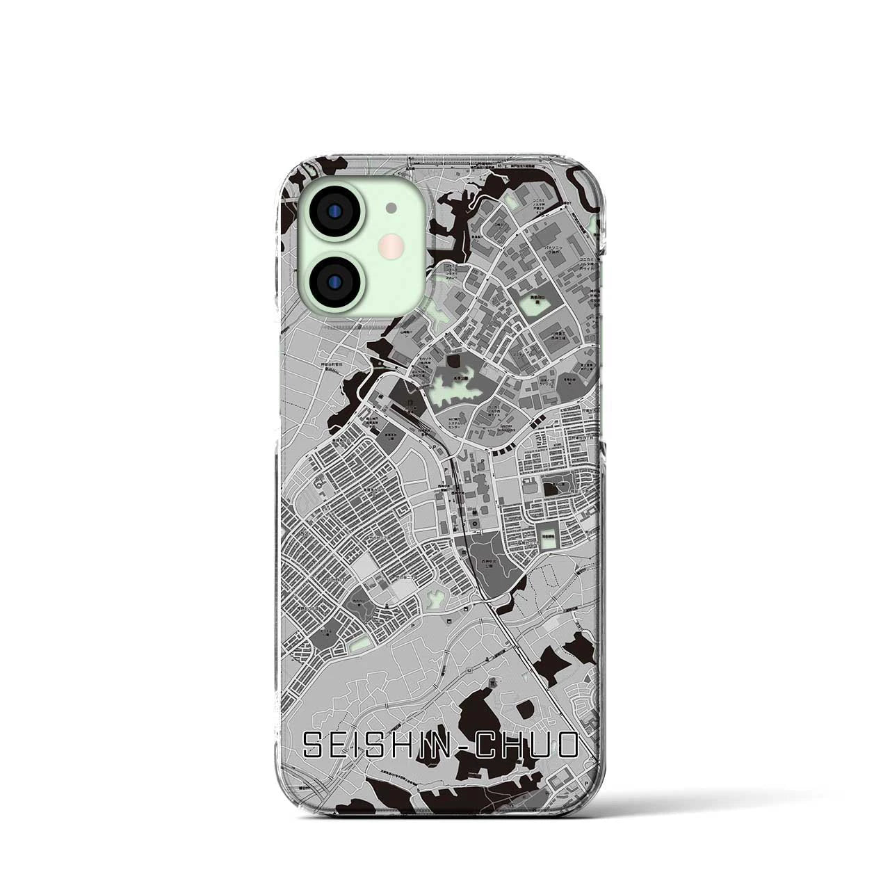 【西神中央(兵庫県)】地図柄iPhoneケース(クリアタイプ)