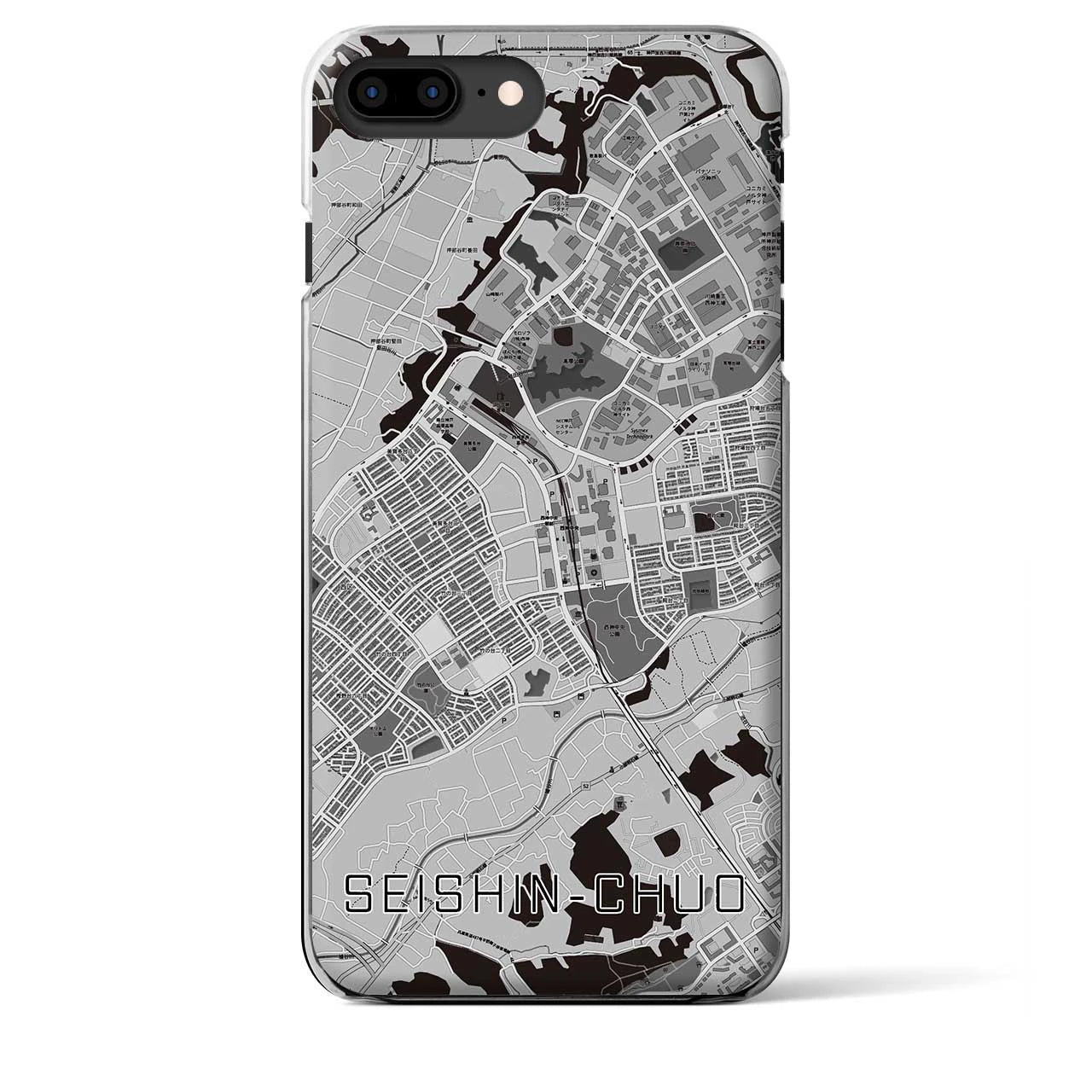 【西神中央(兵庫県)】地図柄iPhoneケース(クリアタイプ)