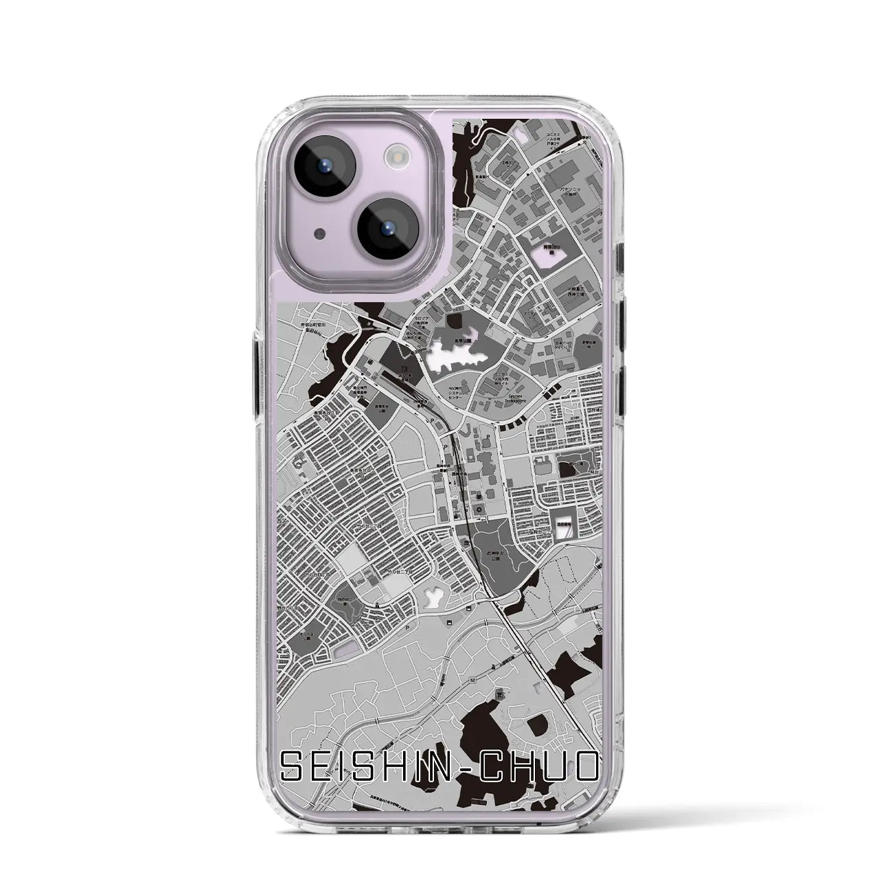 【西神中央(兵庫県)】地図柄iPhoneケース(MagSafeタイプ)