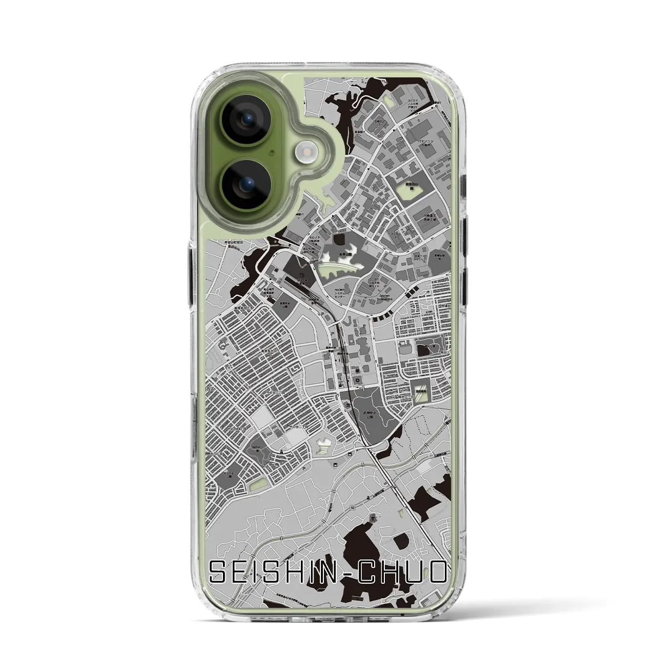 【西神中央(兵庫県)】地図柄iPhoneケース(MagSafeタイプ)