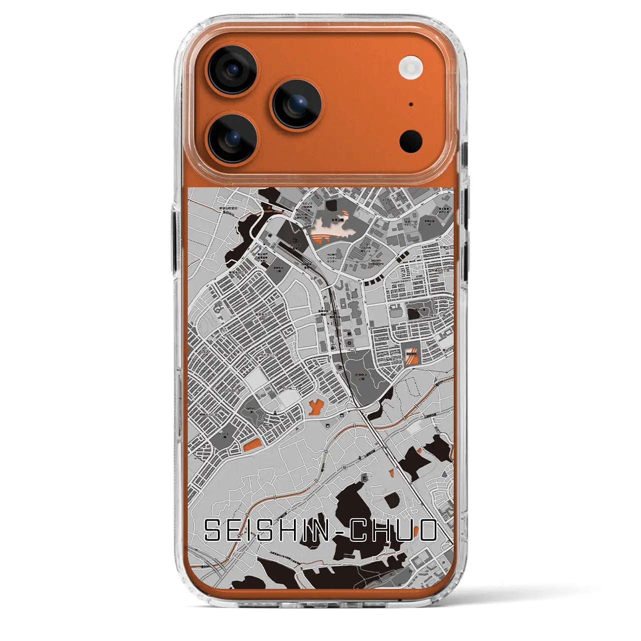 【西神中央(兵庫県)】地図柄iPhoneケース(MagSafeタイプ)