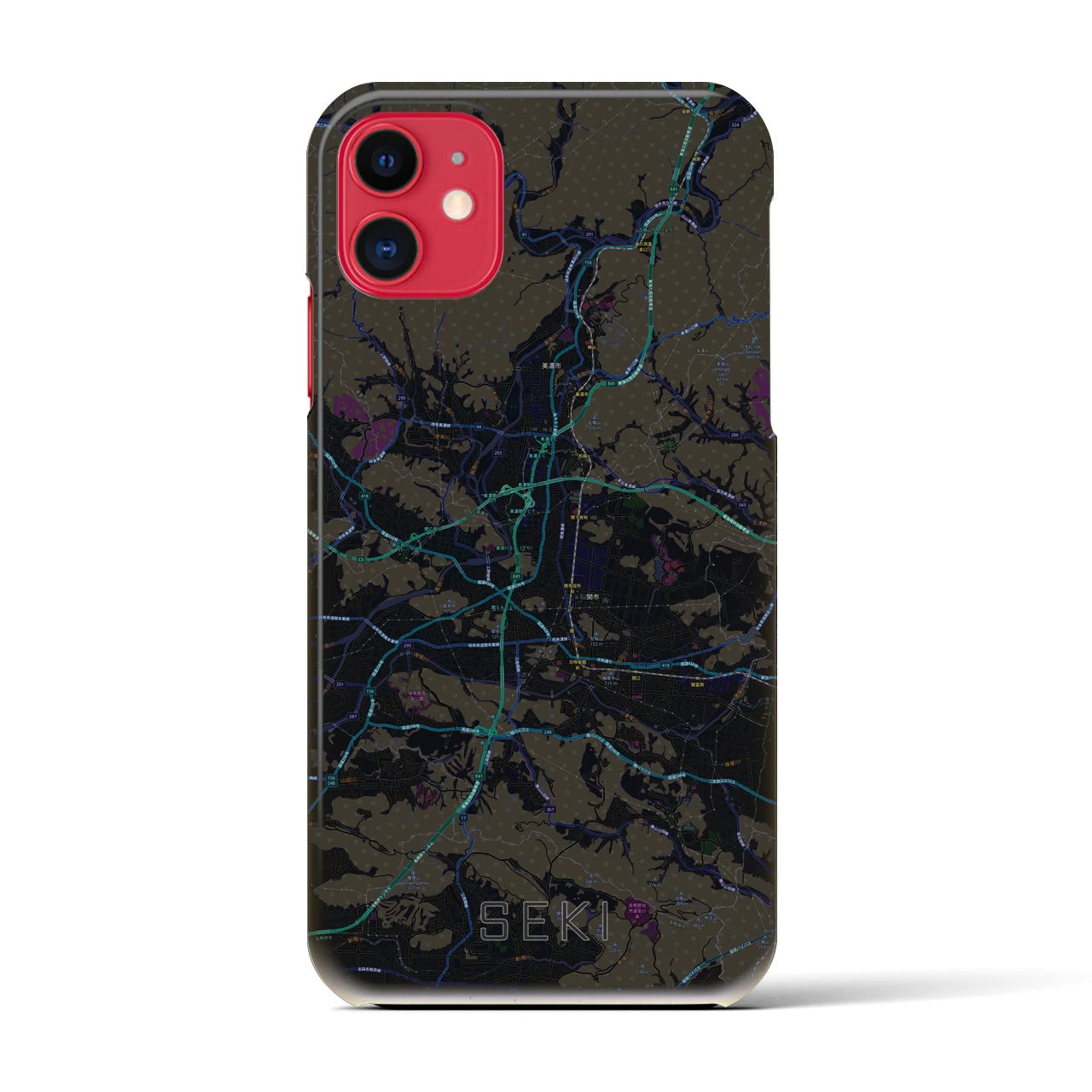 【関(岐阜県)】地図柄iPhoneケース(バックカバータイプ)