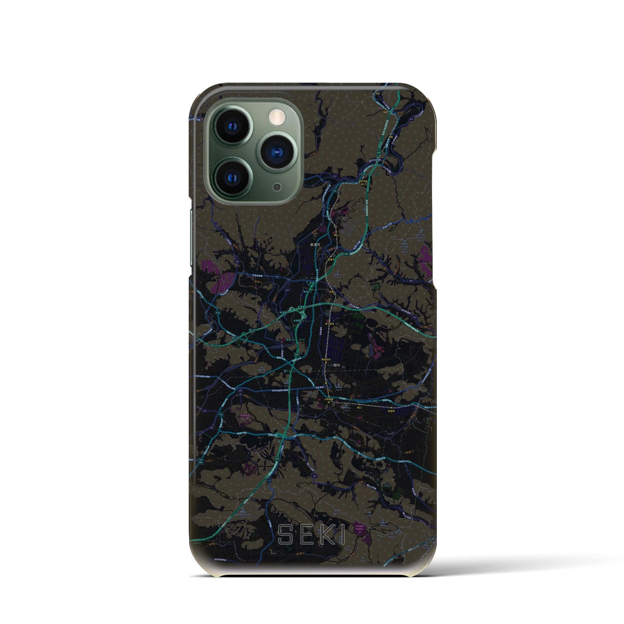 【関(岐阜県)】地図柄iPhoneケース(バックカバータイプ)