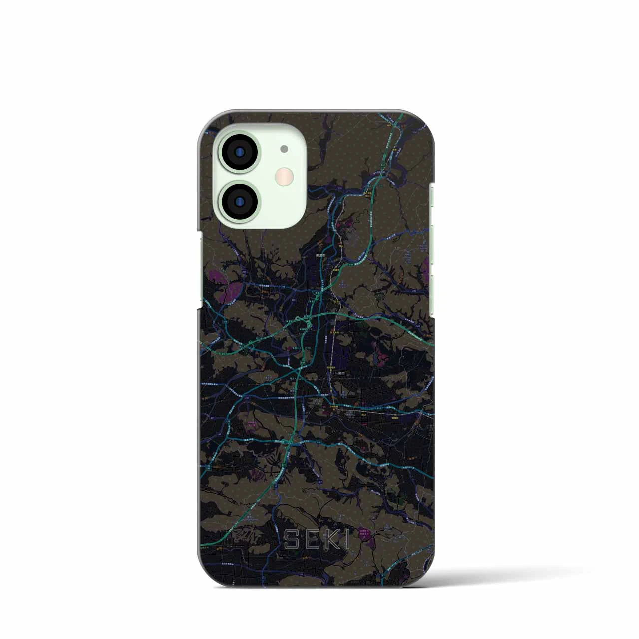 【関(岐阜県)】地図柄iPhoneケース(バックカバータイプ)
