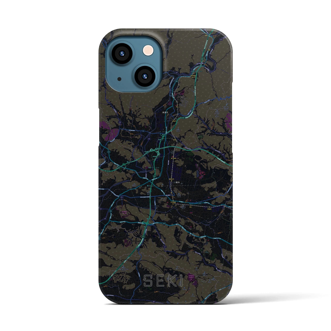 【関(岐阜県)】地図柄iPhoneケース(バックカバータイプ)
