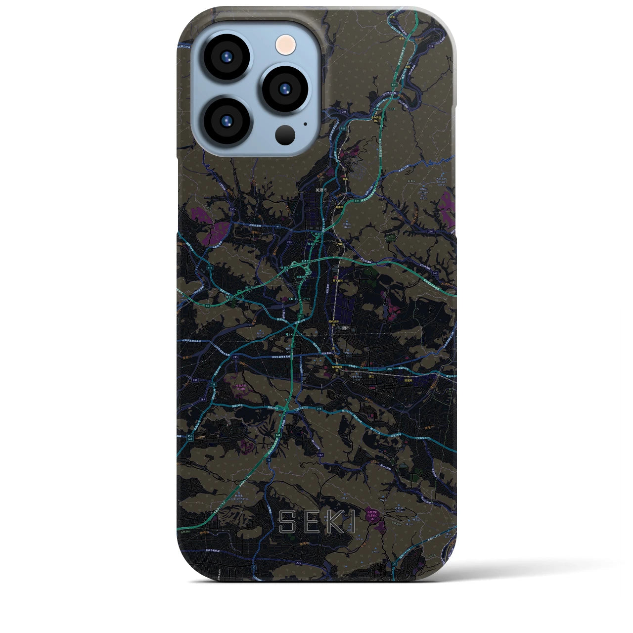 【関(岐阜県)】地図柄iPhoneケース(バックカバータイプ)