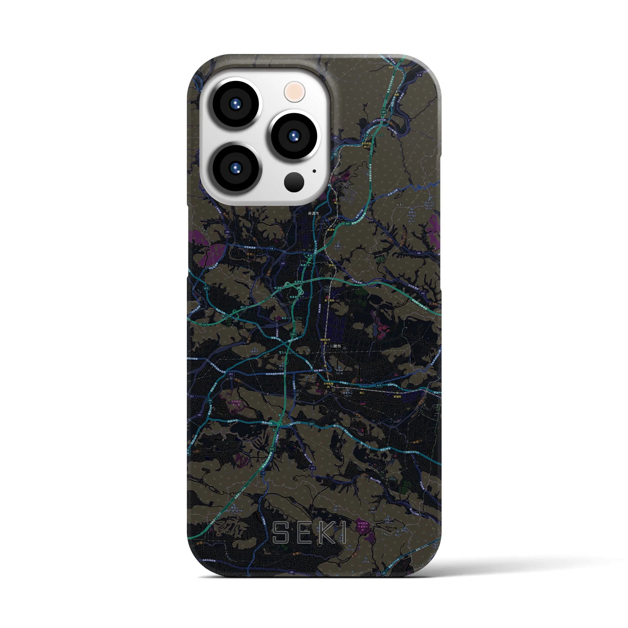 【関(岐阜県)】地図柄iPhoneケース(バックカバータイプ)