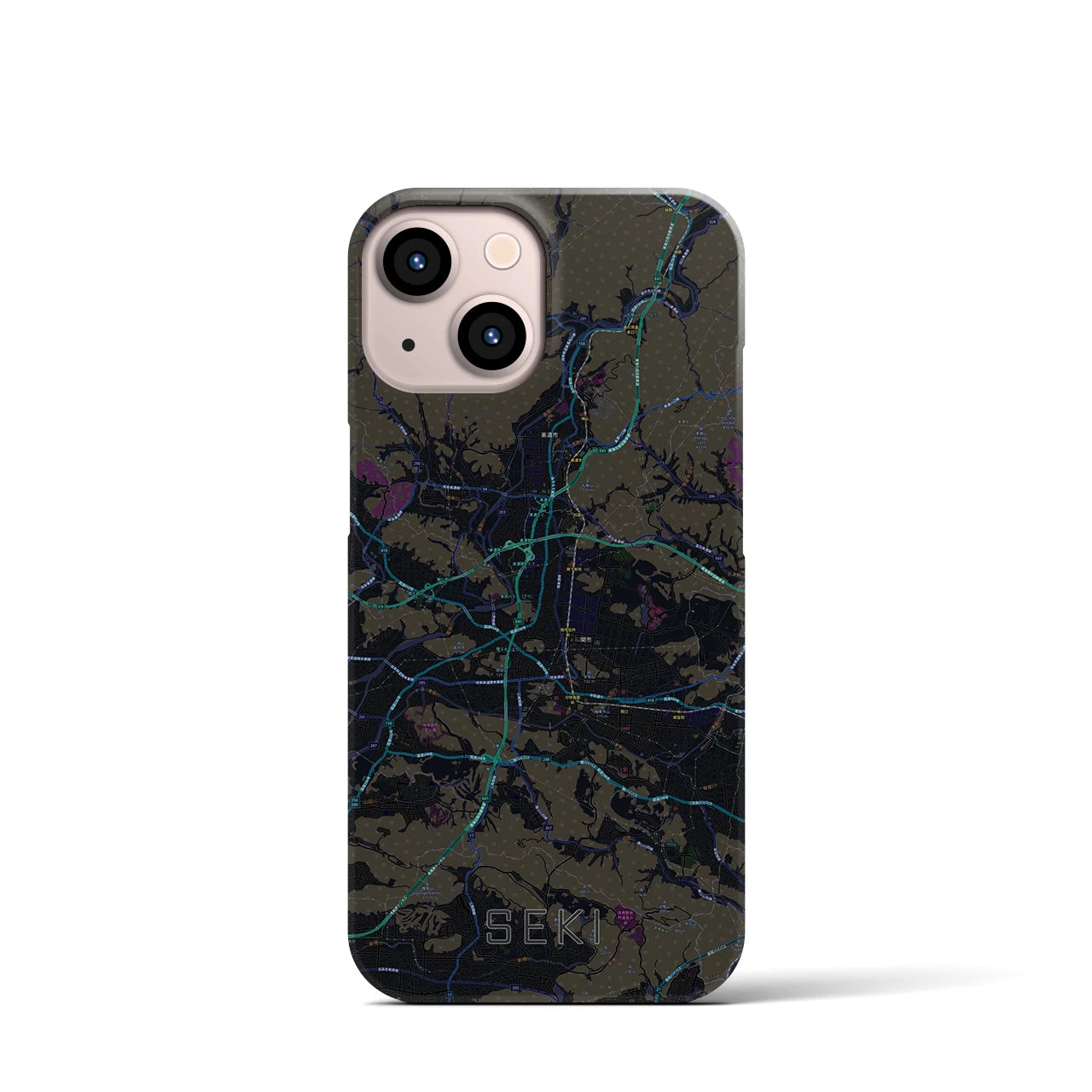 【関(岐阜県)】地図柄iPhoneケース(バックカバータイプ)