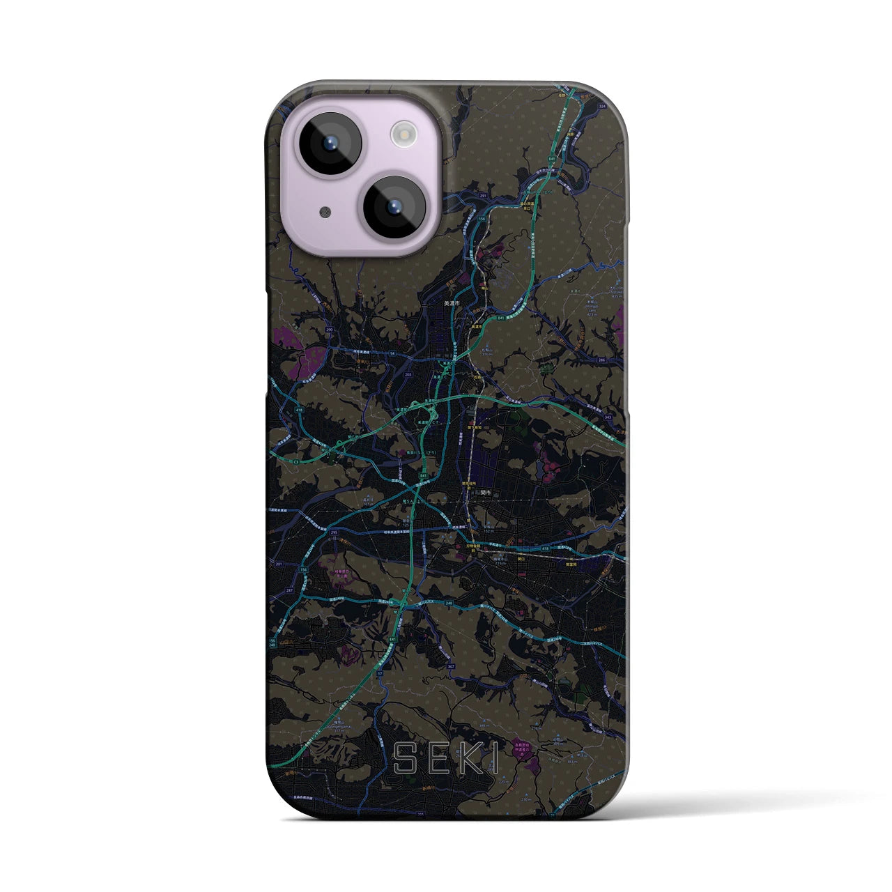 【関(岐阜県)】地図柄iPhoneケース(バックカバータイプ)