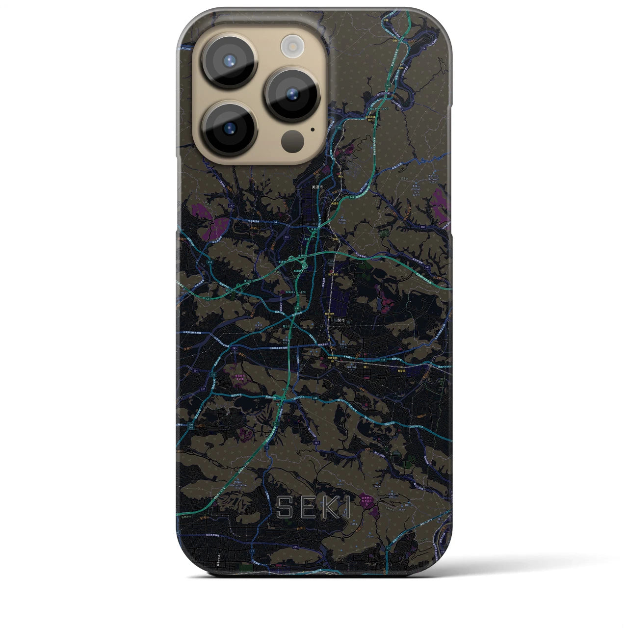 【関(岐阜県)】地図柄iPhoneケース(バックカバータイプ)