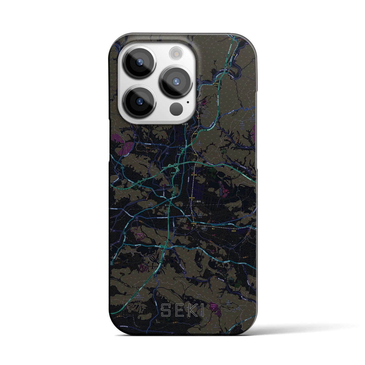 【関(岐阜県)】地図柄iPhoneケース(バックカバータイプ)