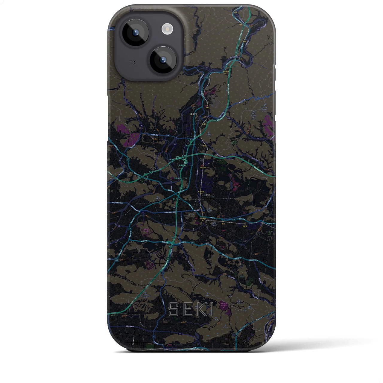 【関(岐阜県)】地図柄iPhoneケース(バックカバータイプ)