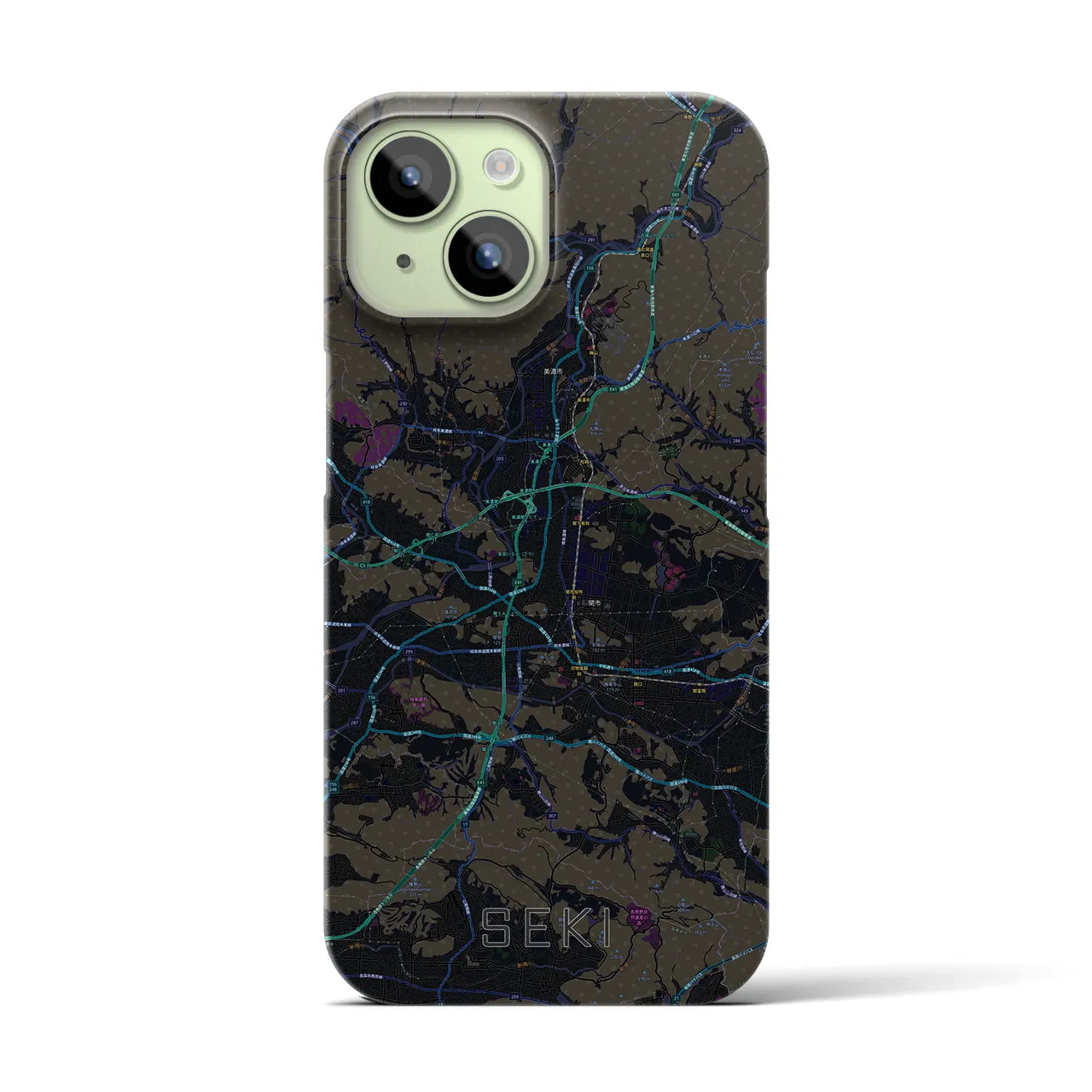 【関(岐阜県)】地図柄iPhoneケース(バックカバータイプ)