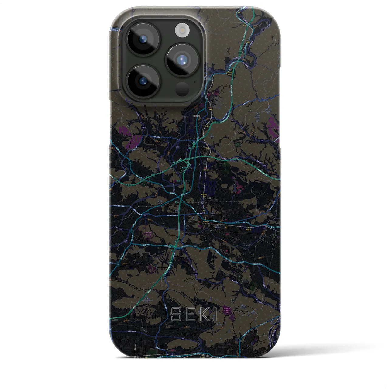 【関(岐阜県)】地図柄iPhoneケース(バックカバータイプ)