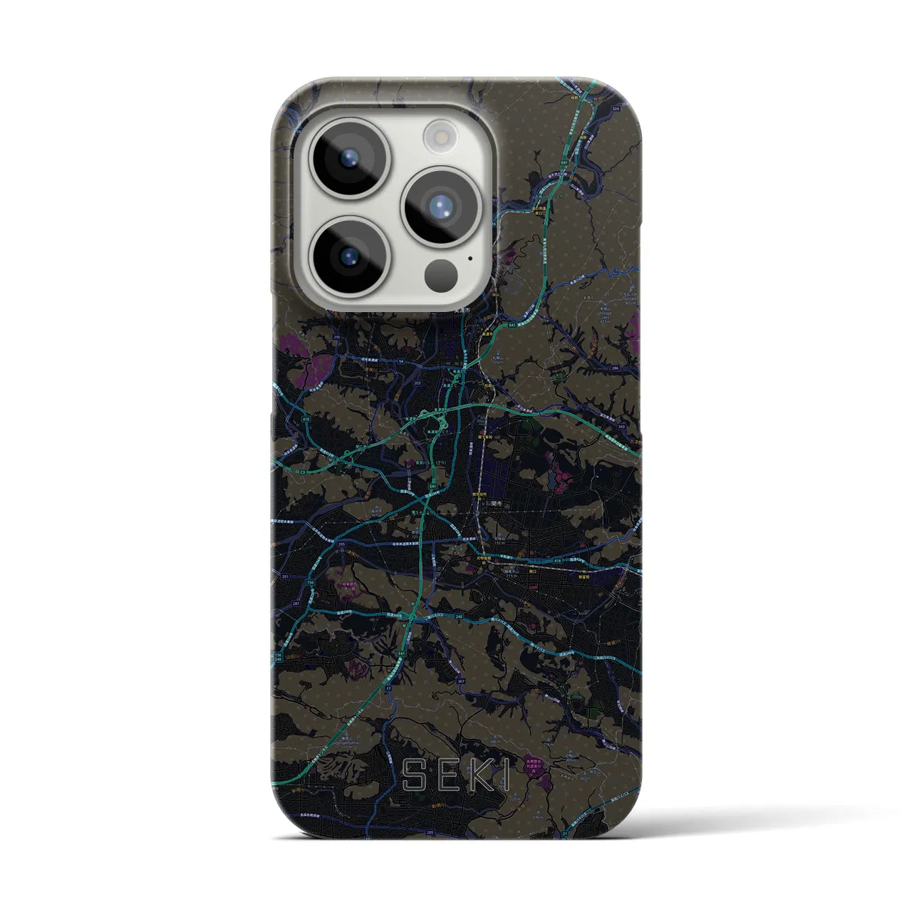 【関(岐阜県)】地図柄iPhoneケース(バックカバータイプ)
