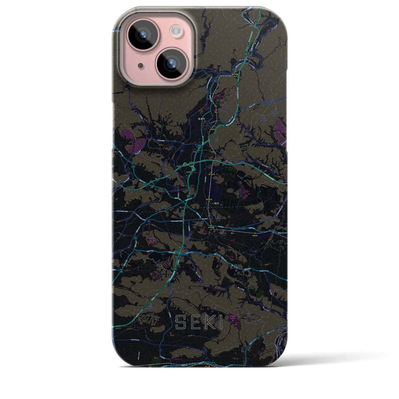 【関(岐阜県)】地図柄iPhoneケース(バックカバータイプ)