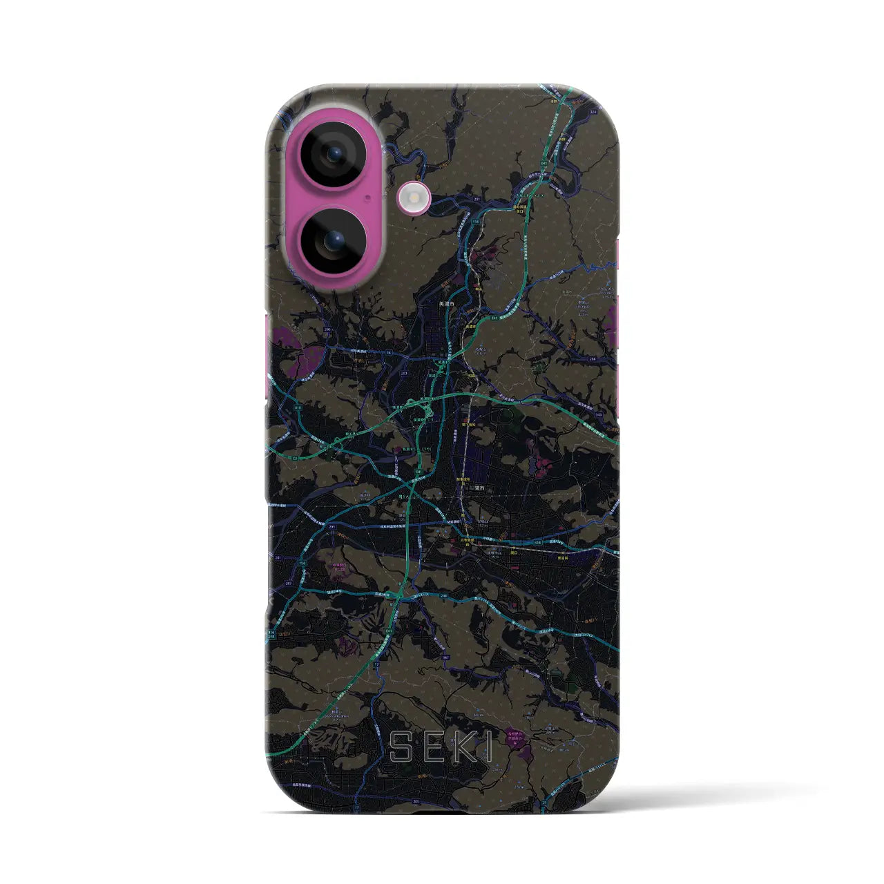 【関(岐阜県)】地図柄iPhoneケース(バックカバータイプ)