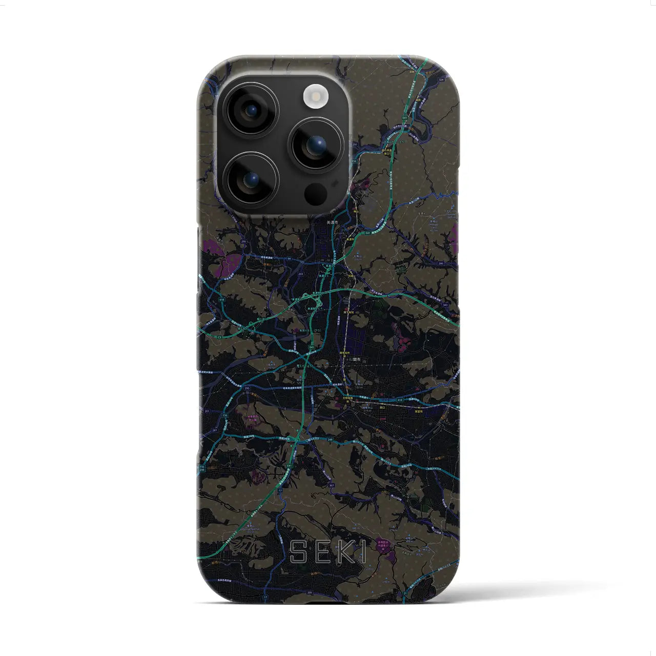 【関(岐阜県)】地図柄iPhoneケース(バックカバータイプ)