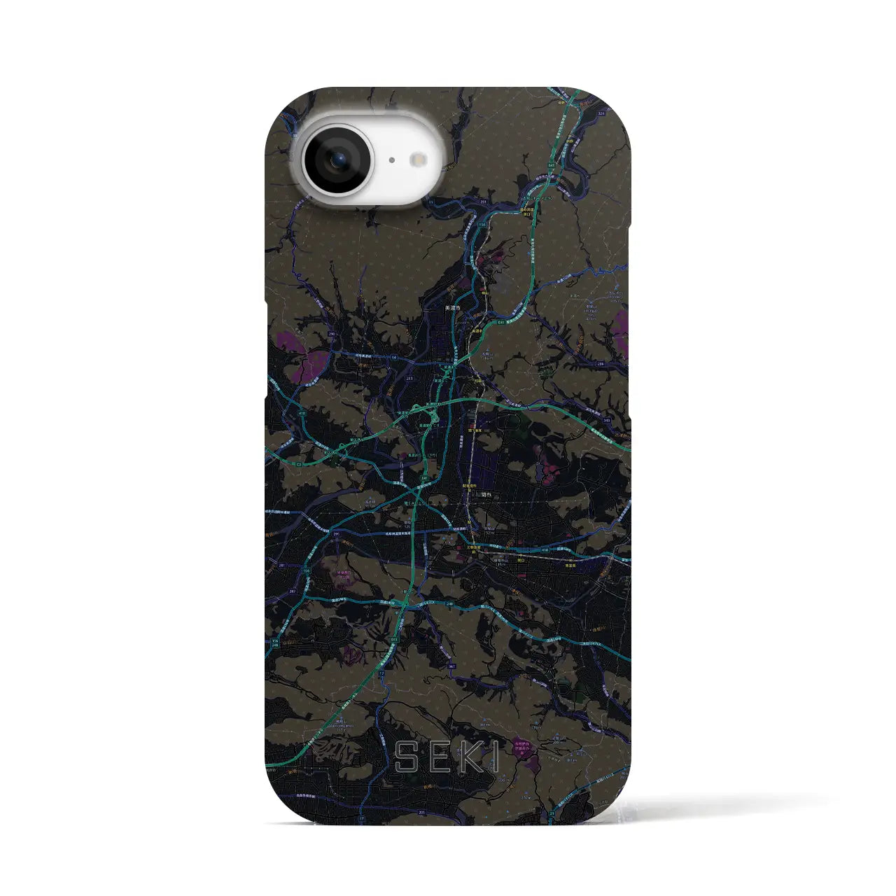 【関(岐阜県)】地図柄iPhoneケース(バックカバータイプ)