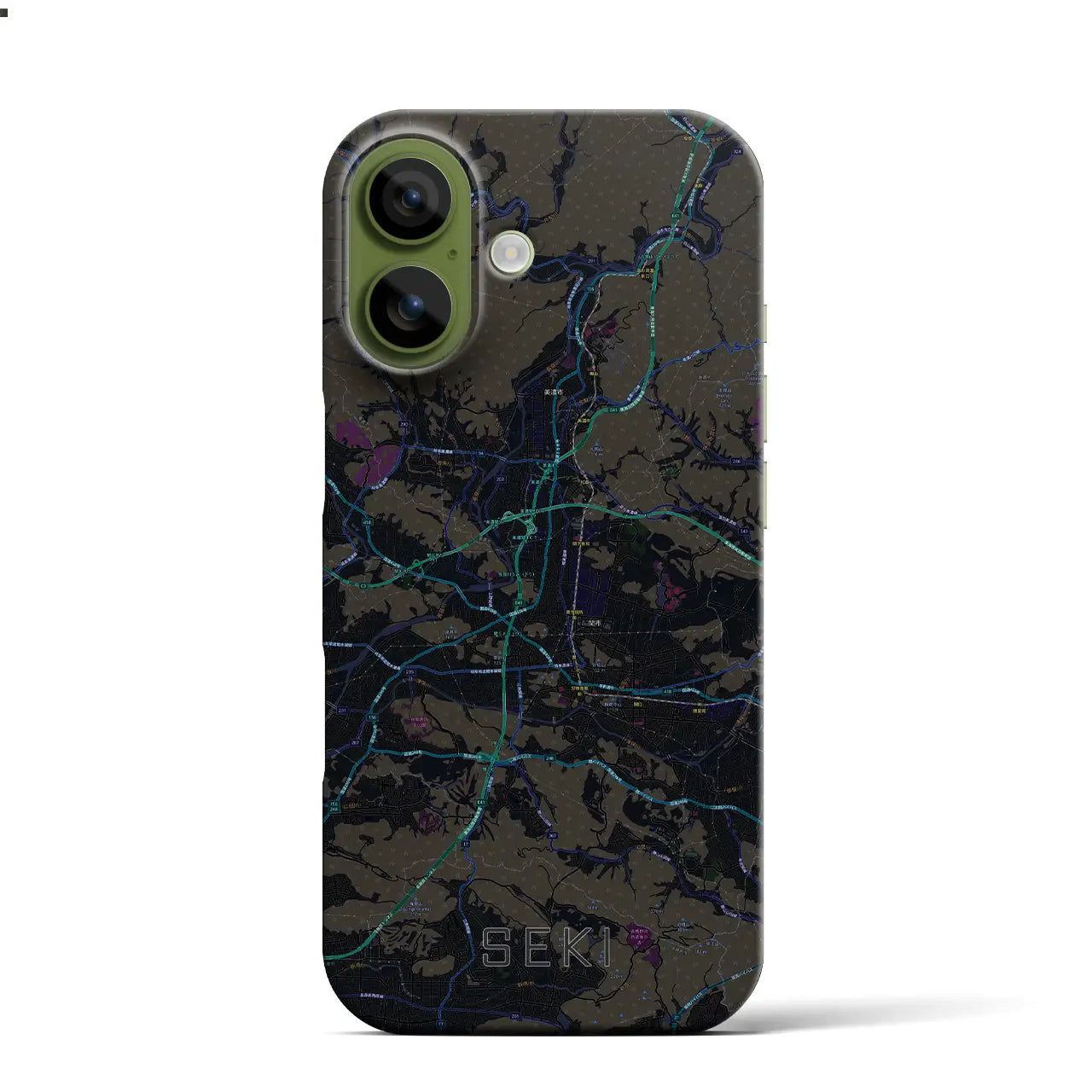 【関(岐阜県)】地図柄iPhoneケース(バックカバータイプ)