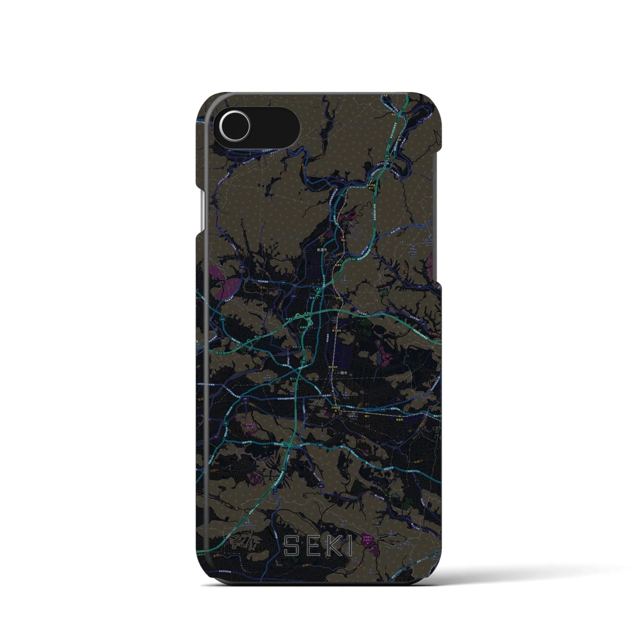 【関(岐阜県)】地図柄iPhoneケース(バックカバータイプ)
