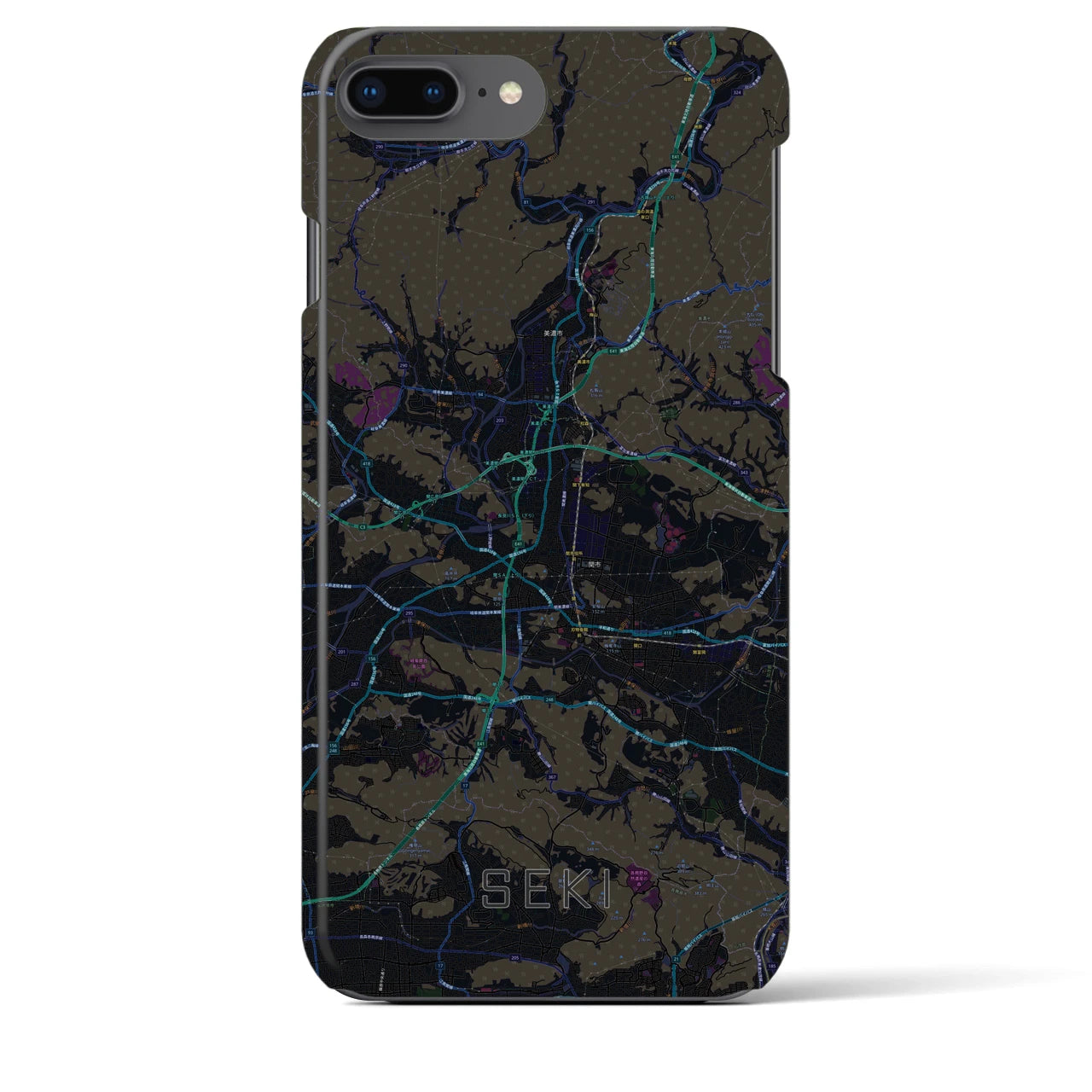 【関(岐阜県)】地図柄iPhoneケース(バックカバータイプ)