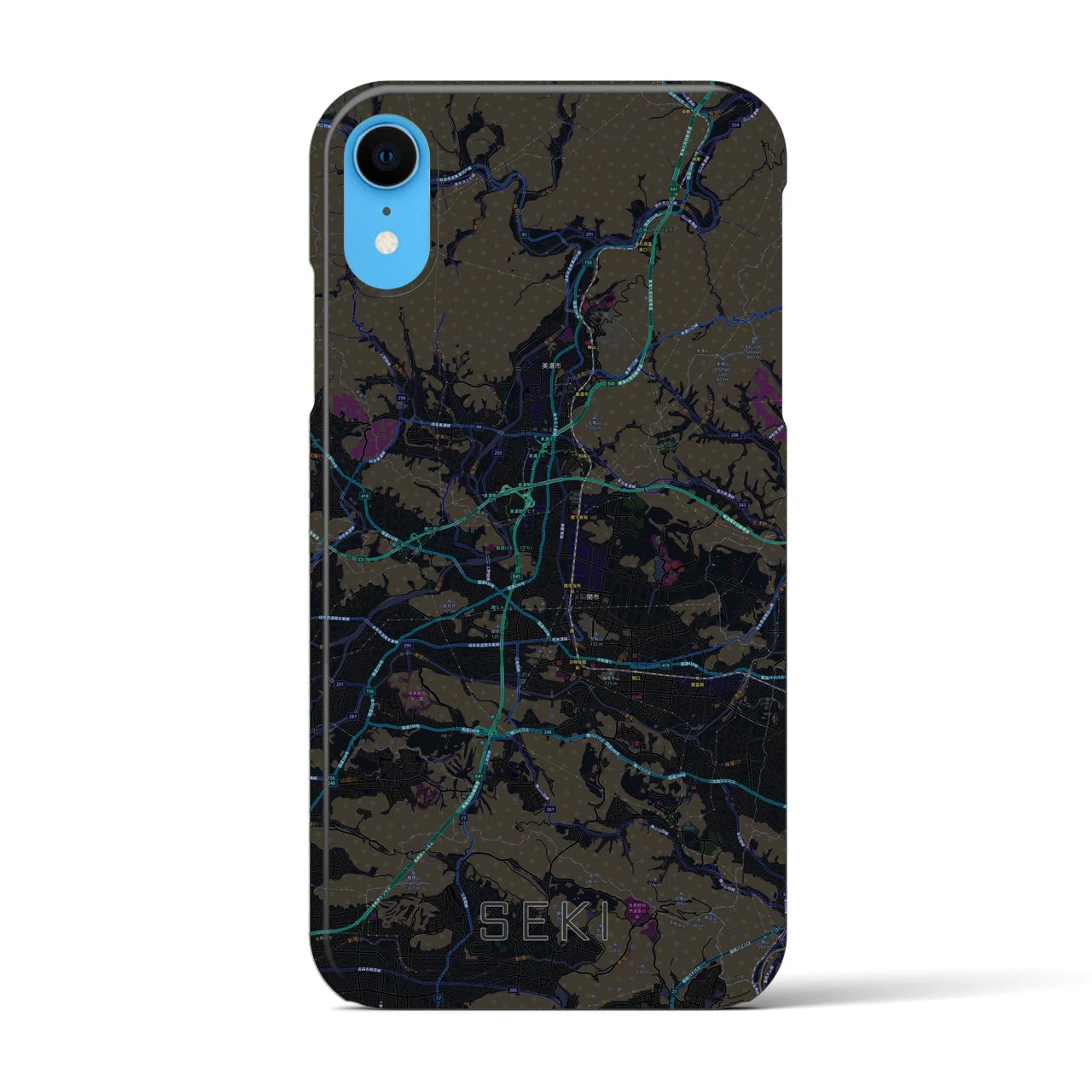 【関(岐阜県)】地図柄iPhoneケース(バックカバータイプ)