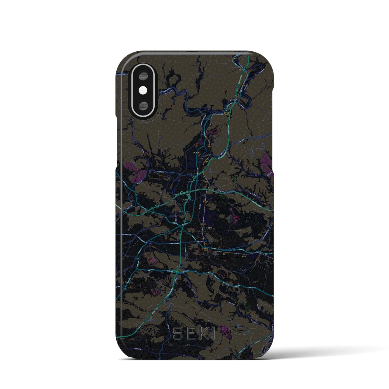 【関(岐阜県)】地図柄iPhoneケース(バックカバータイプ)